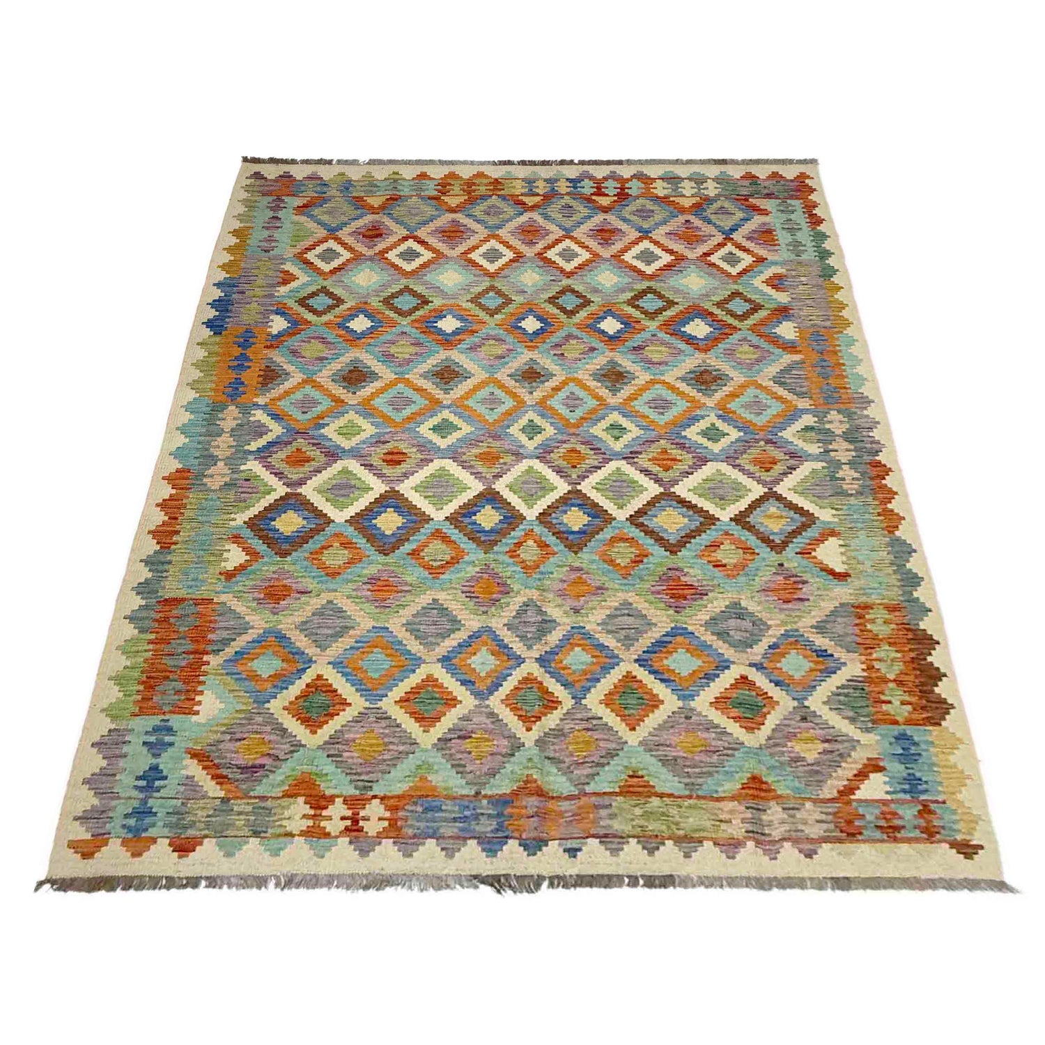 Handmade Vegetable Kelim 6' 0" x 8' 6" (ft) - No. R39063