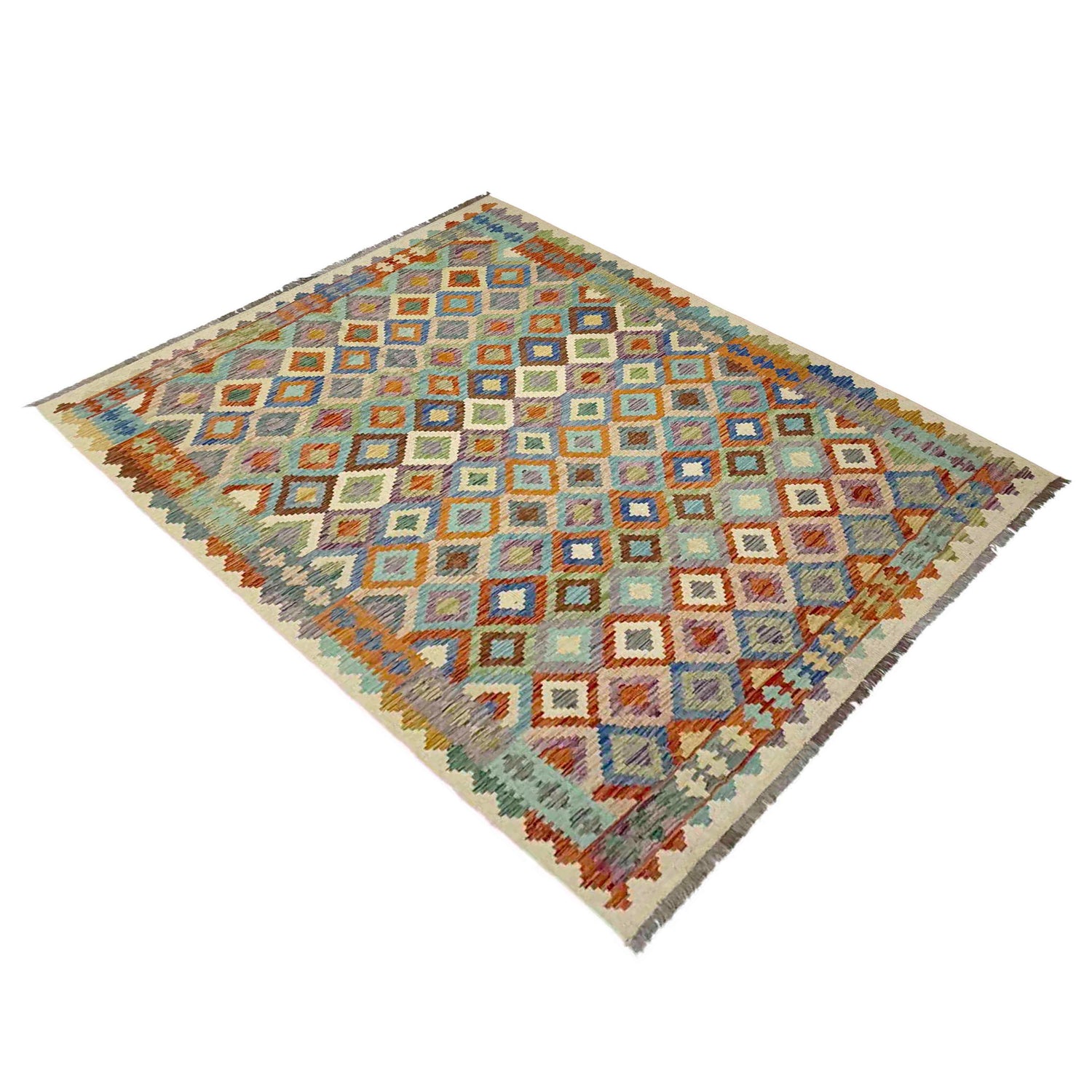 Handmade Vegetable Kelim 6' 0" x 8' 6" (ft) - No. R39063