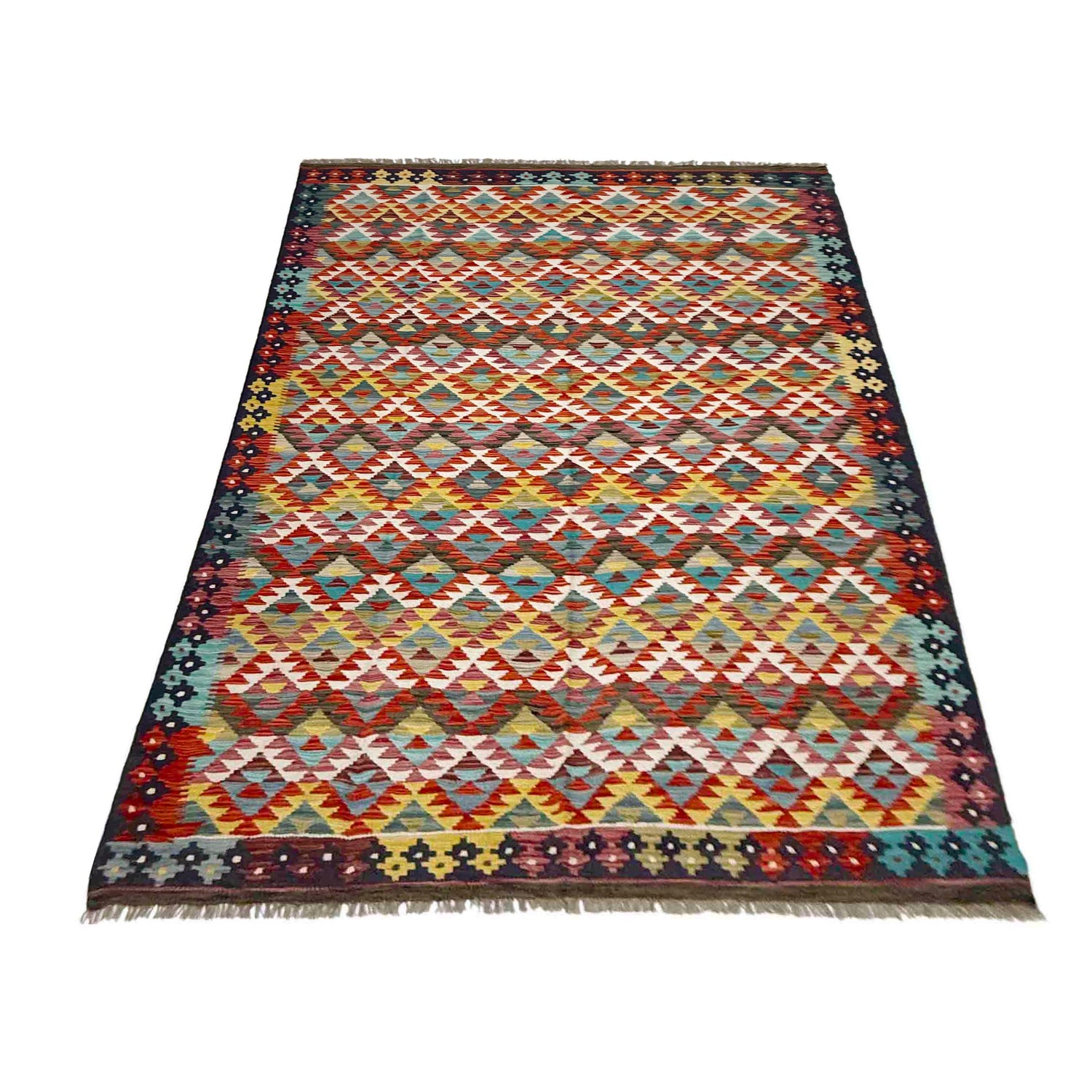 Handmade Vegetable Kilim 6' 0" x 8' 2" (ft) - No. R39064