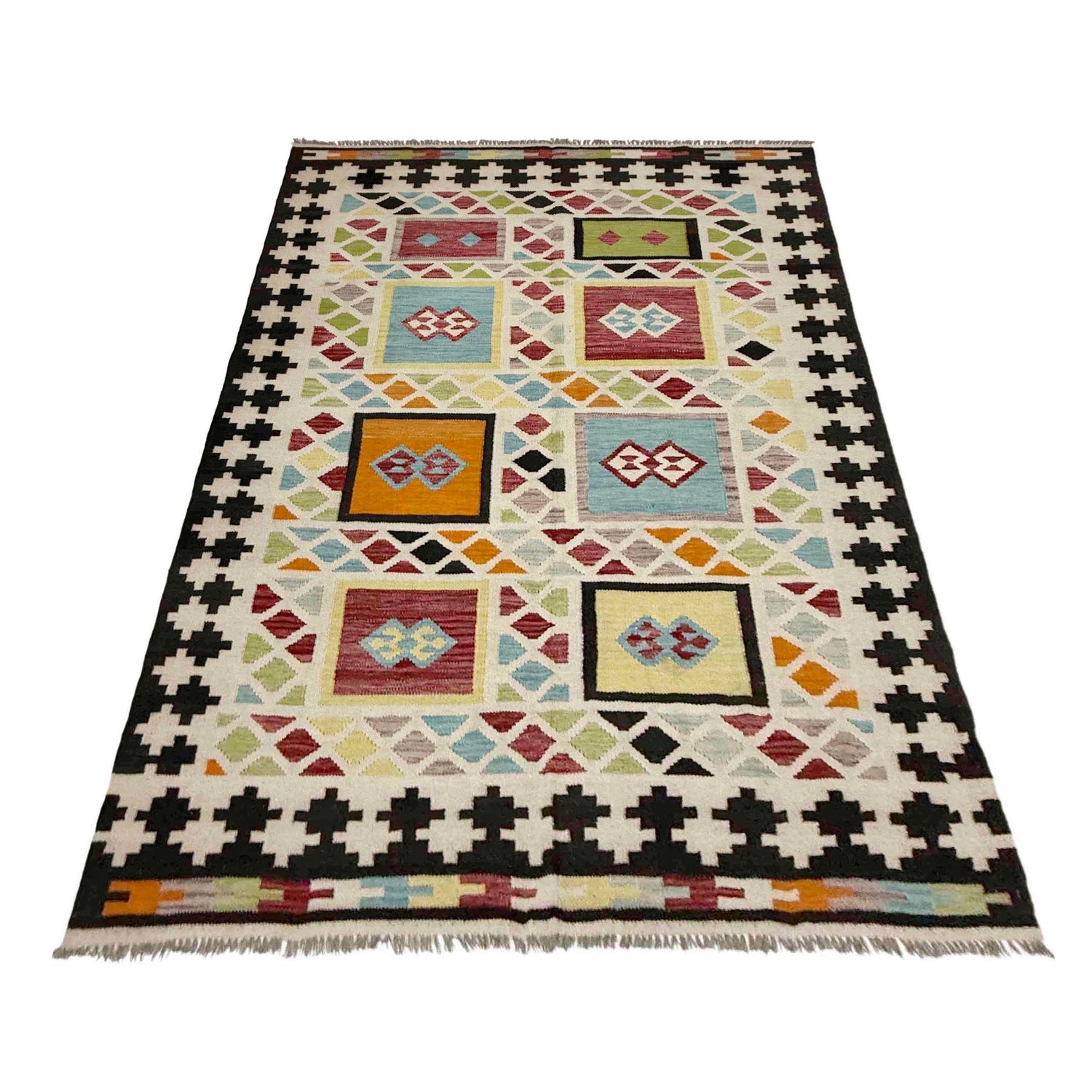 Handmade Vegetable Kelim 5' 4" x 7' 10" (ft) - No. R39068