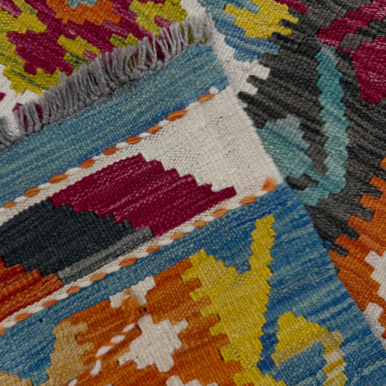 Handmade Vegetable Kelim 5' 4" x 7' 8" (ft) - No. R39071