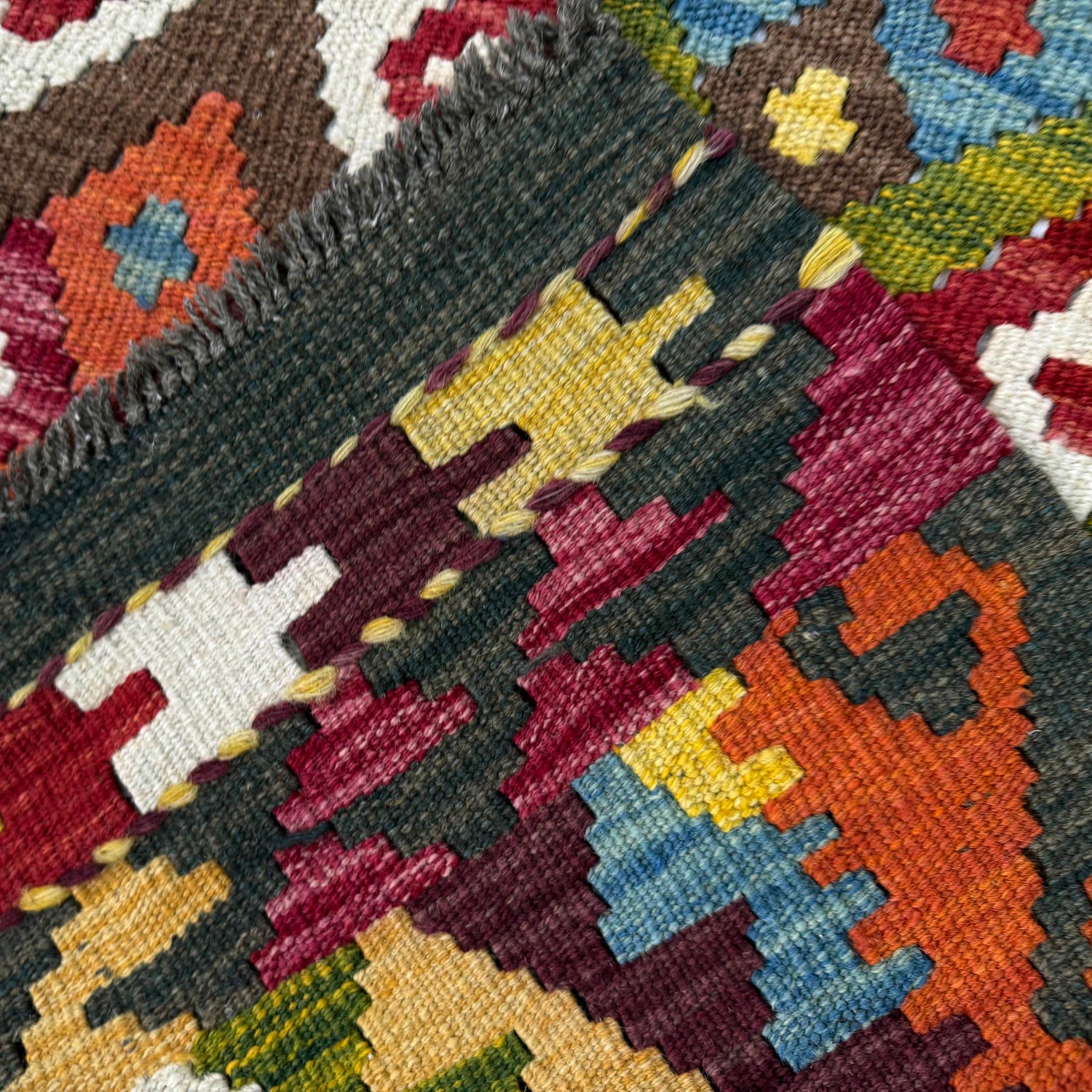 Handmade Vegetable Kilim 4' 4" x 6' 11" (ft) - No. R39072