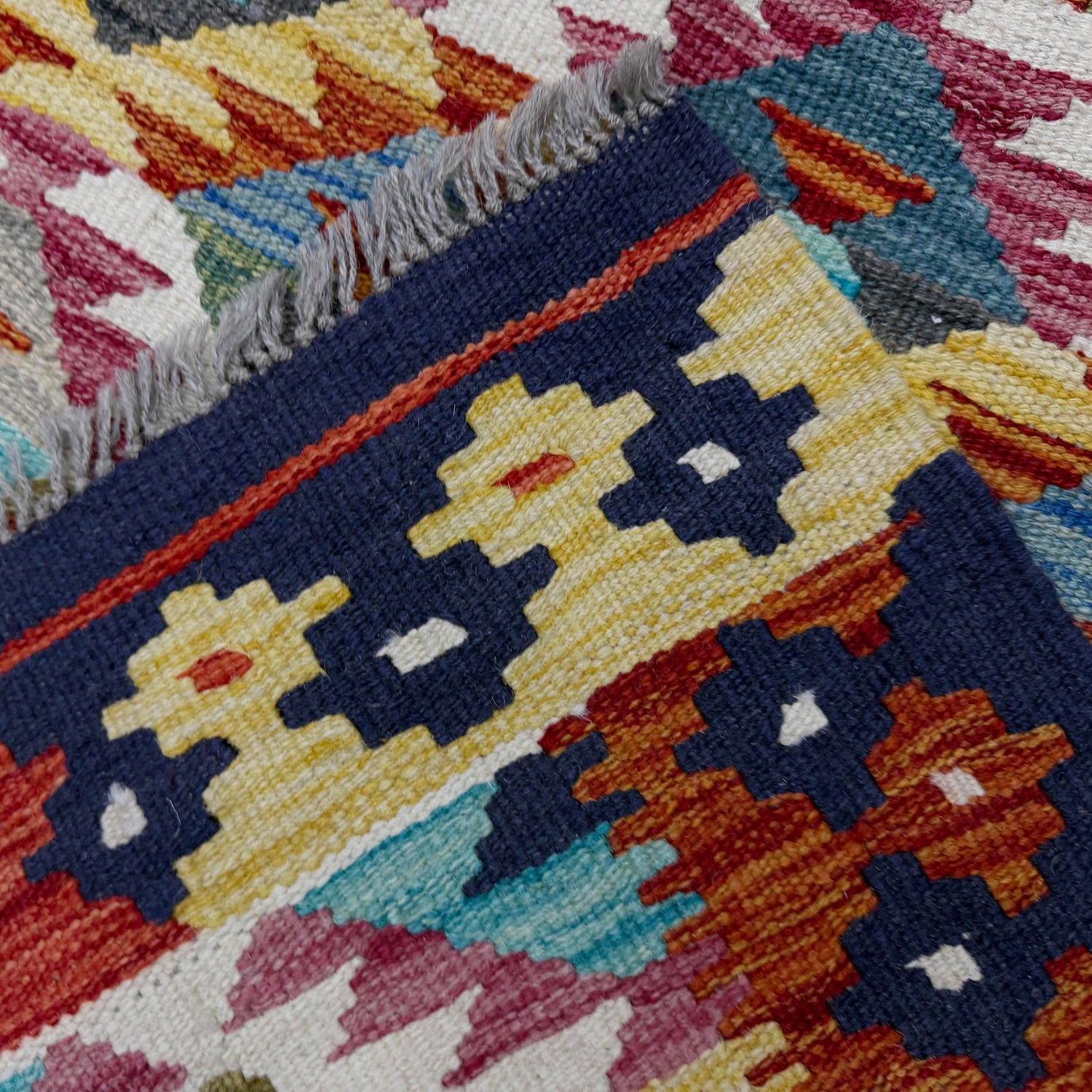 Handmade Vegetable Kilim 5' 11" x 8' 1" (ft) - No. R39079