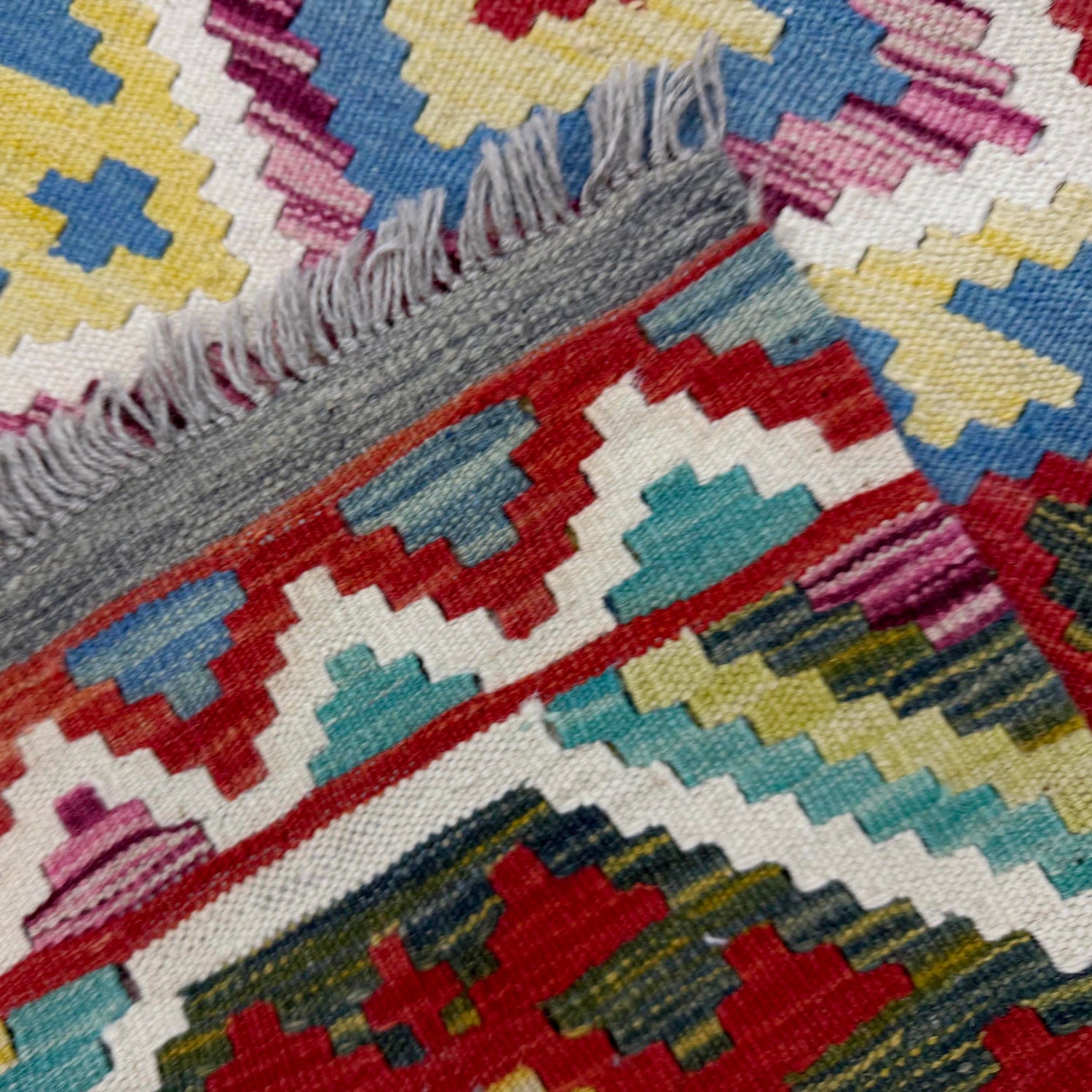 Handmade Vegetable Kilim 5' 2" x 6' 5" (ft) - No. R39080