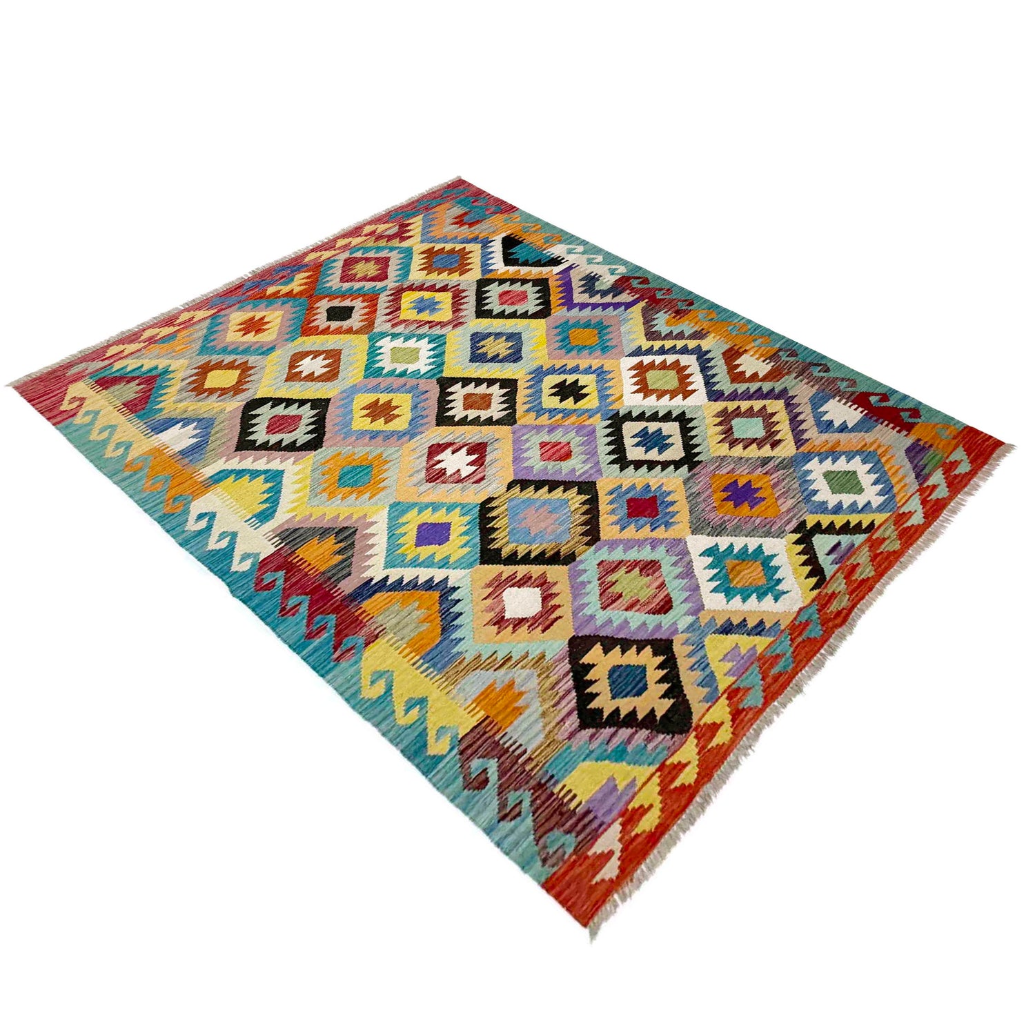 Handmade Vegetable Kilim 5' 3" x 6' 9" (ft) - No. R39083