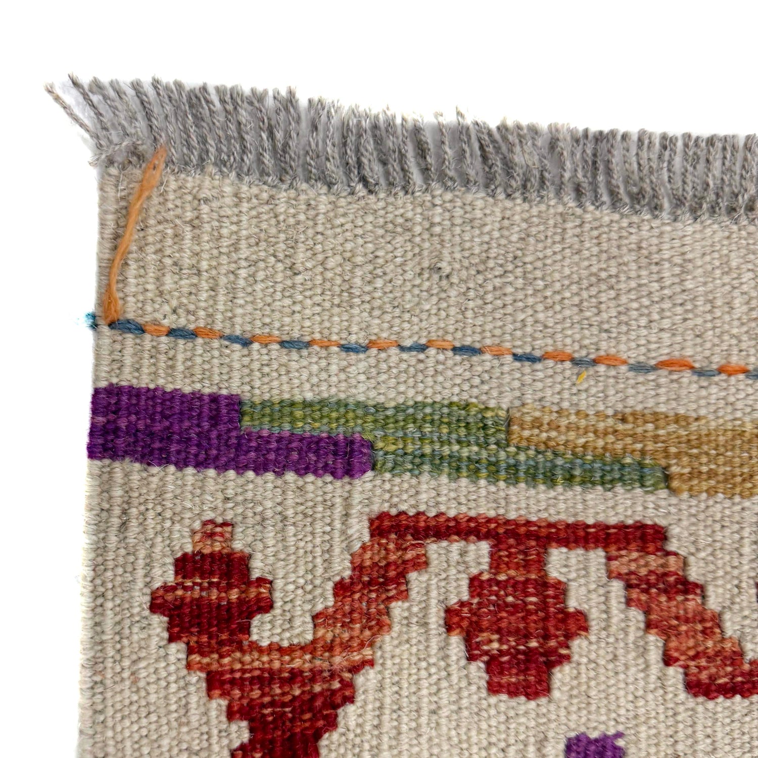 Handmade Vegetable Kilim 4' 0" x 5' 6" (ft) - No. R39651