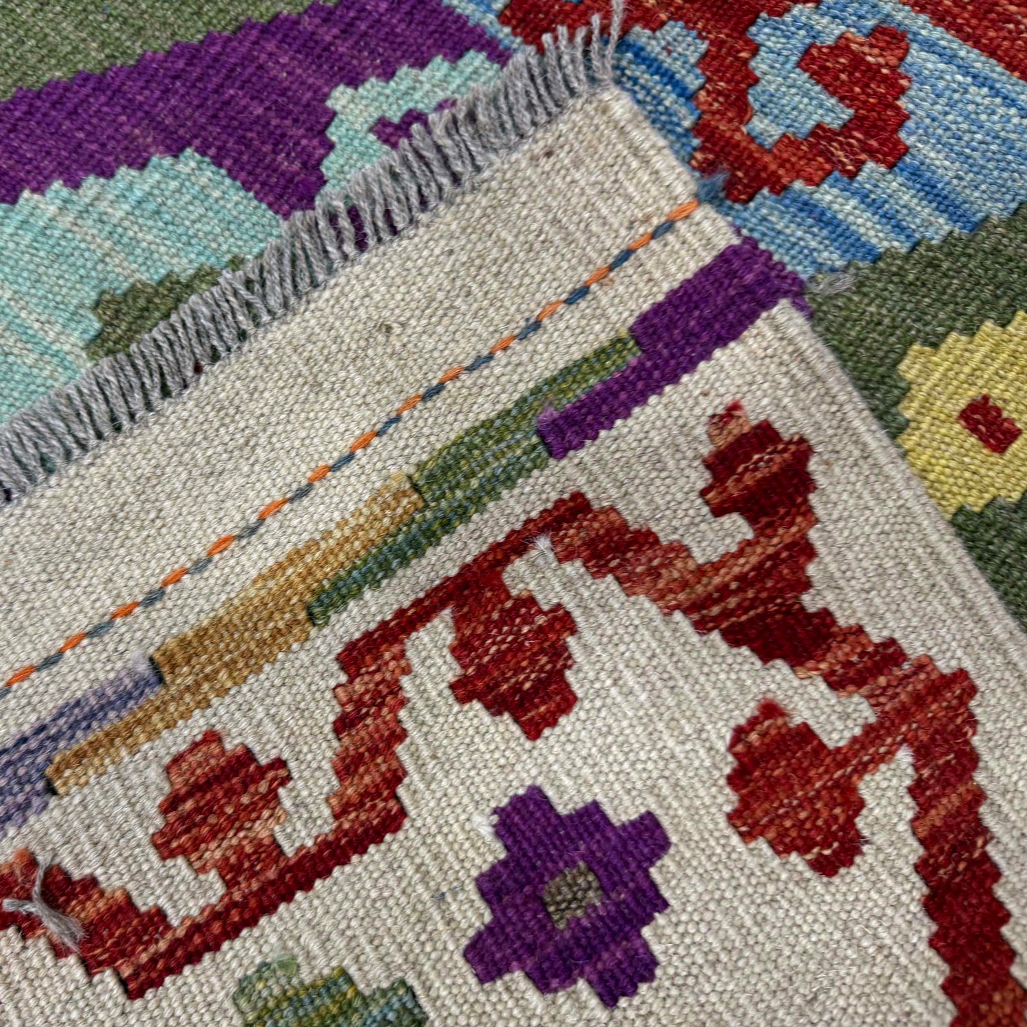 Handmade Vegetable Kilim 4' 0" x 5' 6" (ft) - No. R39651