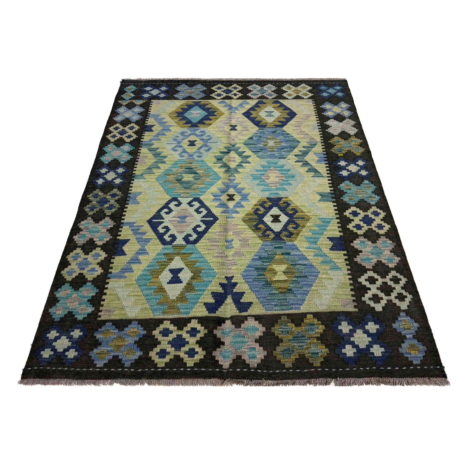 Handmade Vegetable Kelim 4' 4" x 5' 8" (ft) - No. R39652
