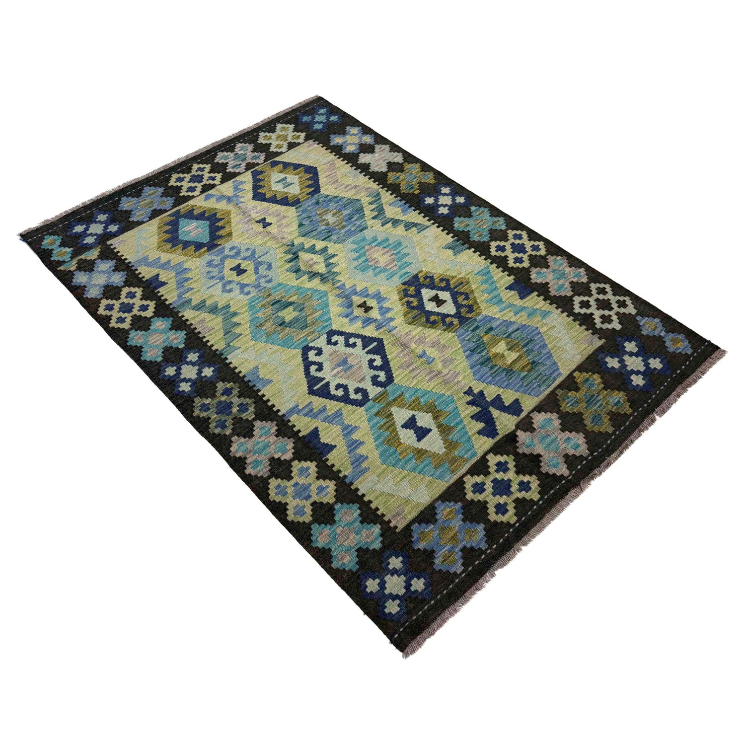 Handmade Vegetable Kelim 4' 4" x 5' 8" (ft) - No. R39652