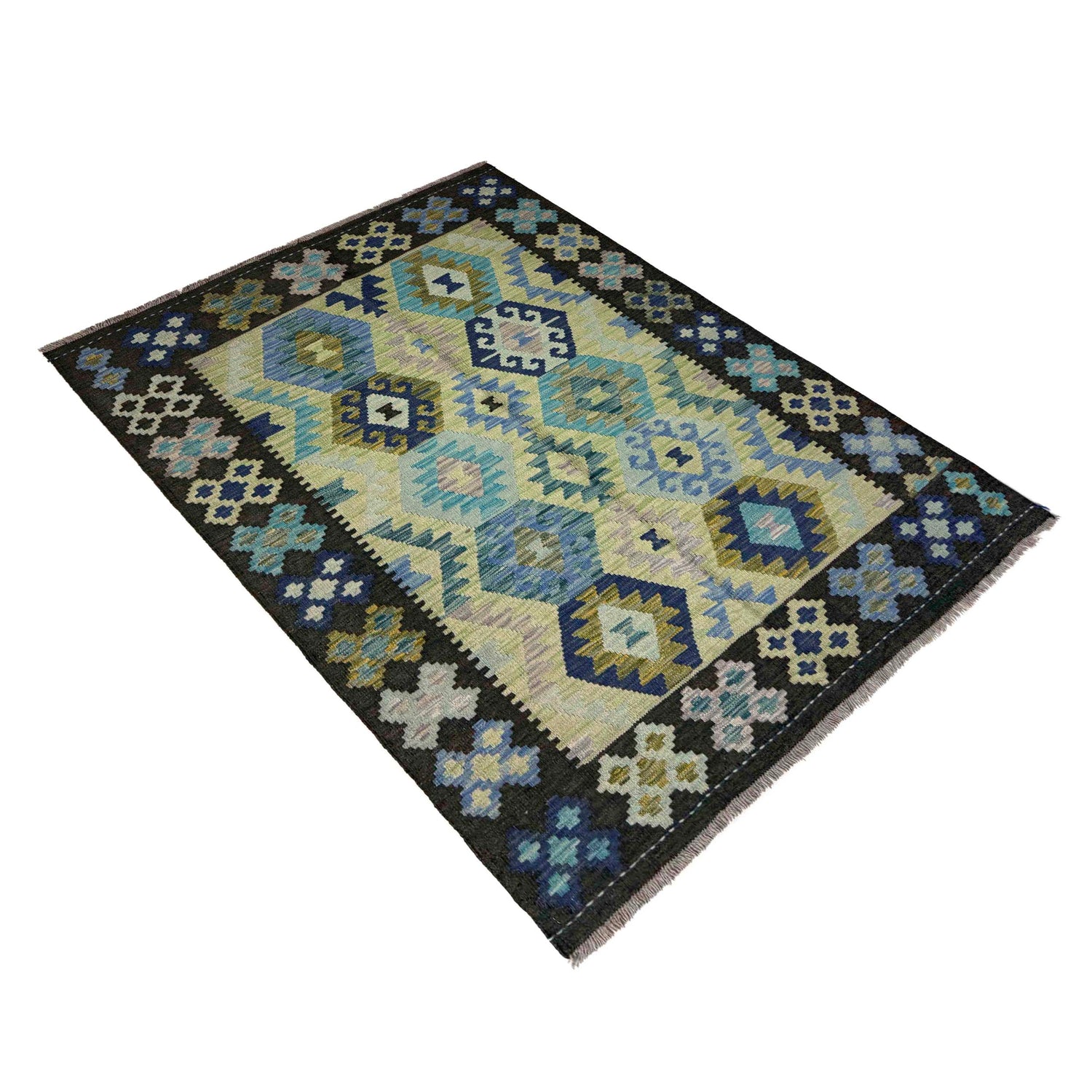 Handmade Vegetable Kelim 4' 4" x 5' 8" (ft) - No. R39652