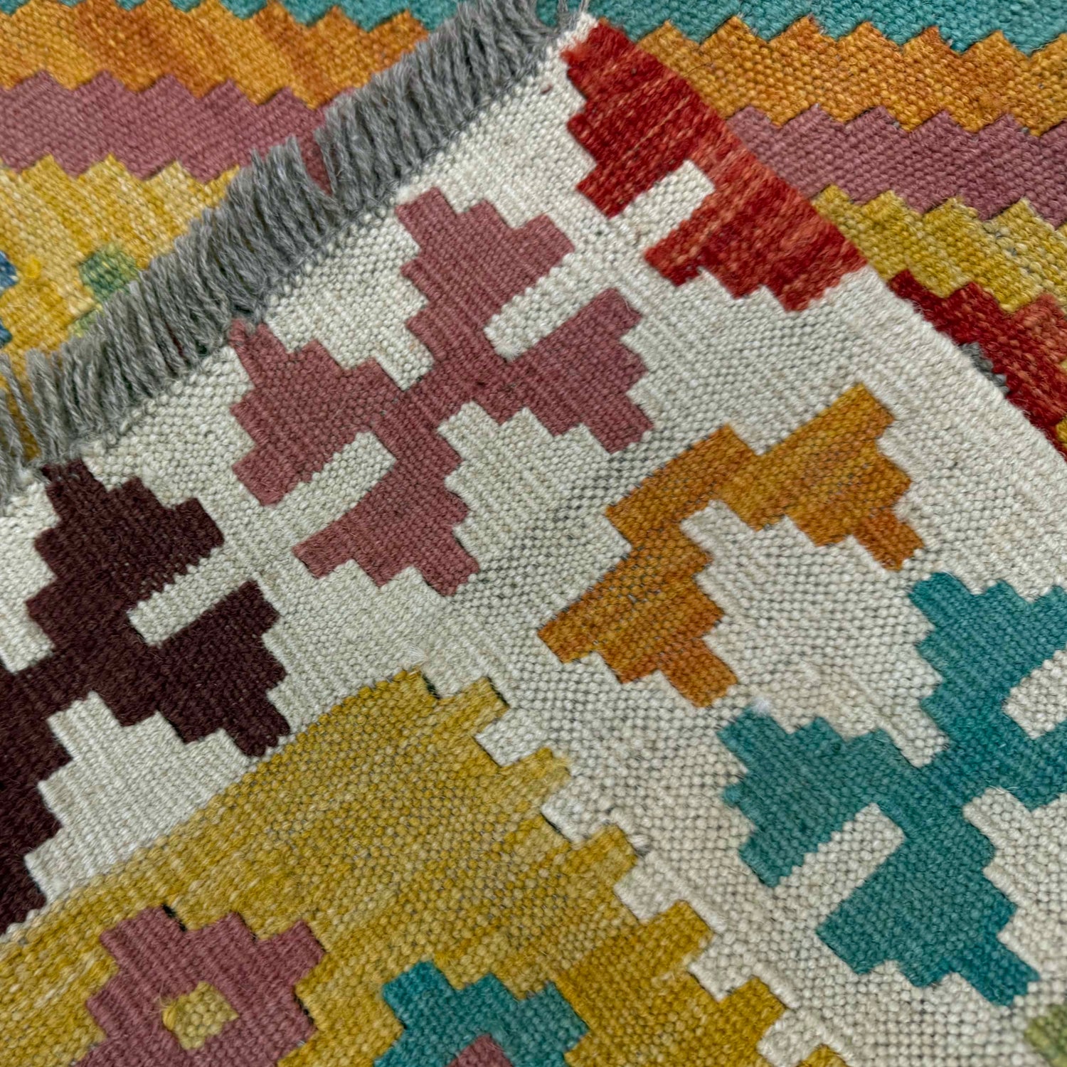 Handmade Vegetable Kelim 5' 3" x 6' 4" (ft) - No. R39653