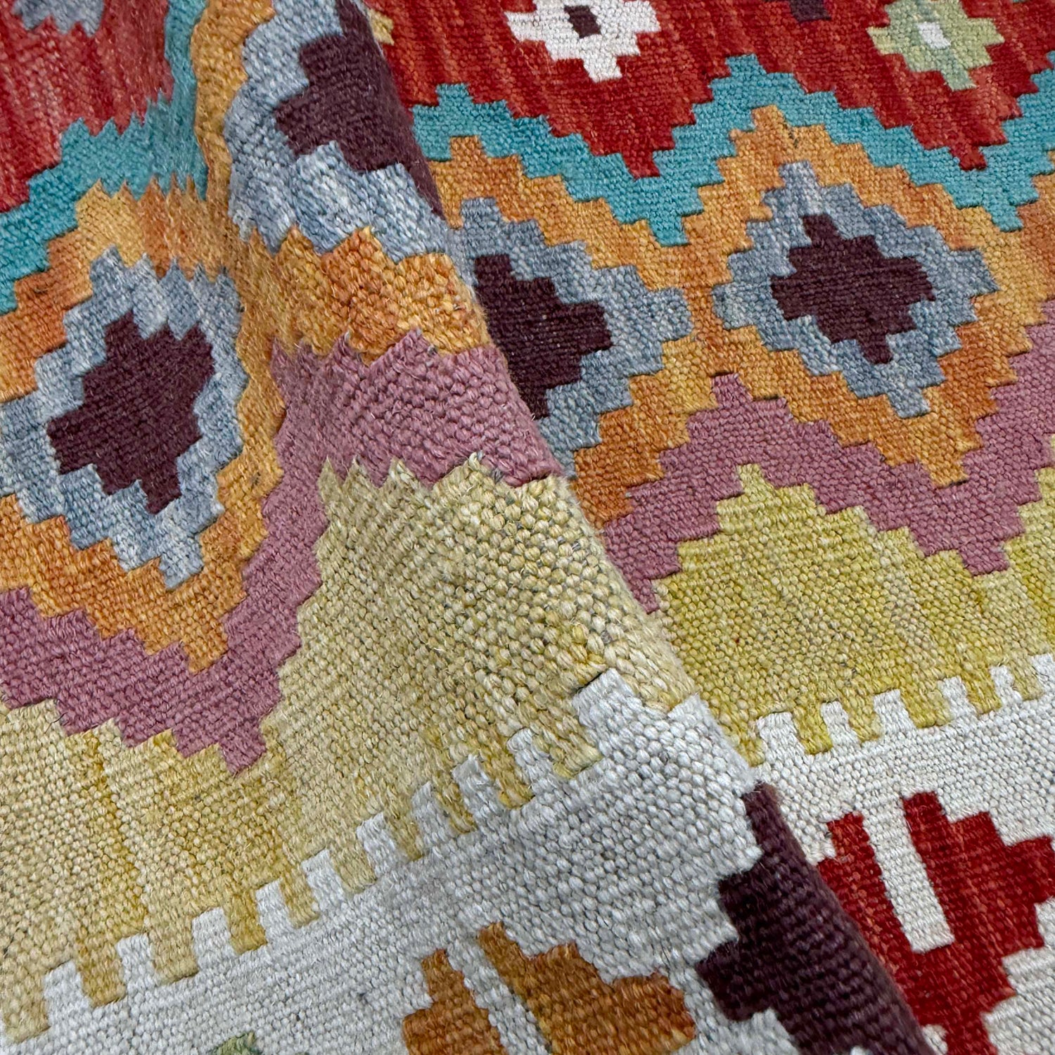 Handmade Vegetable Kelim 5' 3" x 6' 4" (ft) - No. R39653