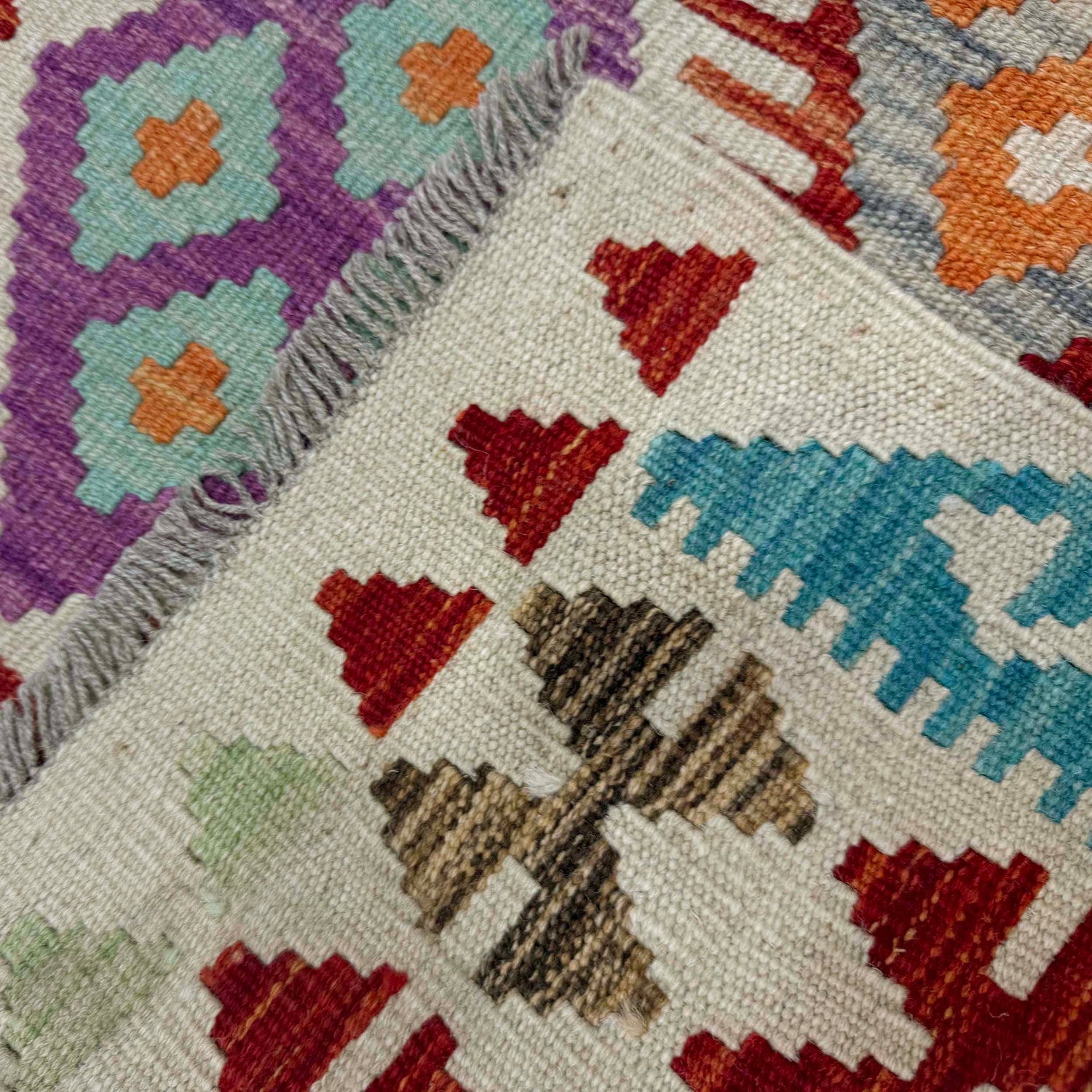 Handmade Vegetable Kilim 5' 1" x 6' 8" (ft) - No. R39654