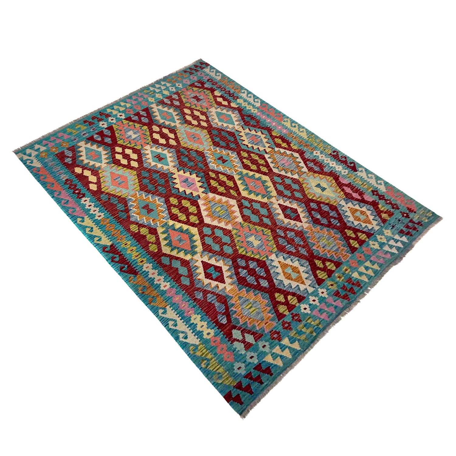 Handmade Vegetable Kilim 5' 10" x 8' 0" (ft) - No. R39656