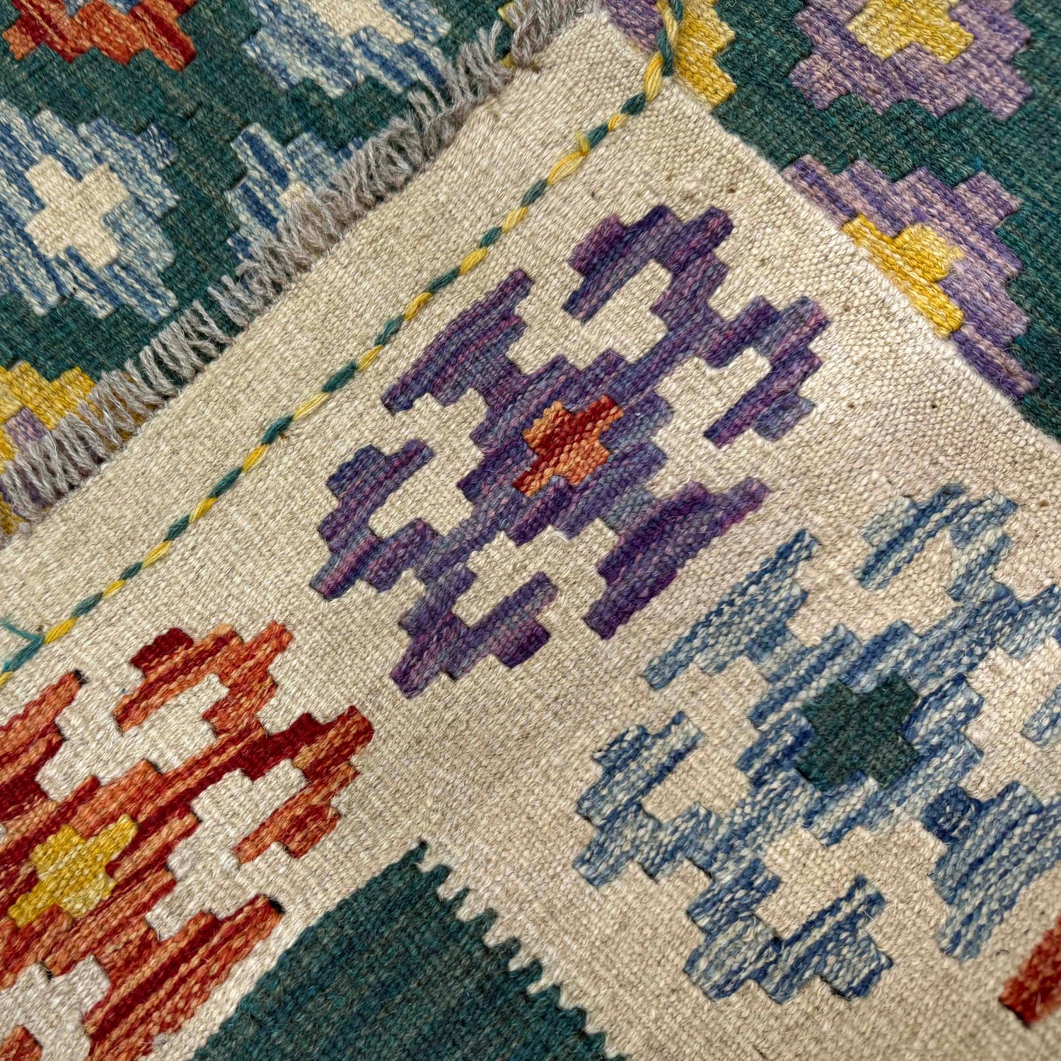 Handmade Vegetable Kelim 5' 11" x 7' 8" (ft) - No. R39657