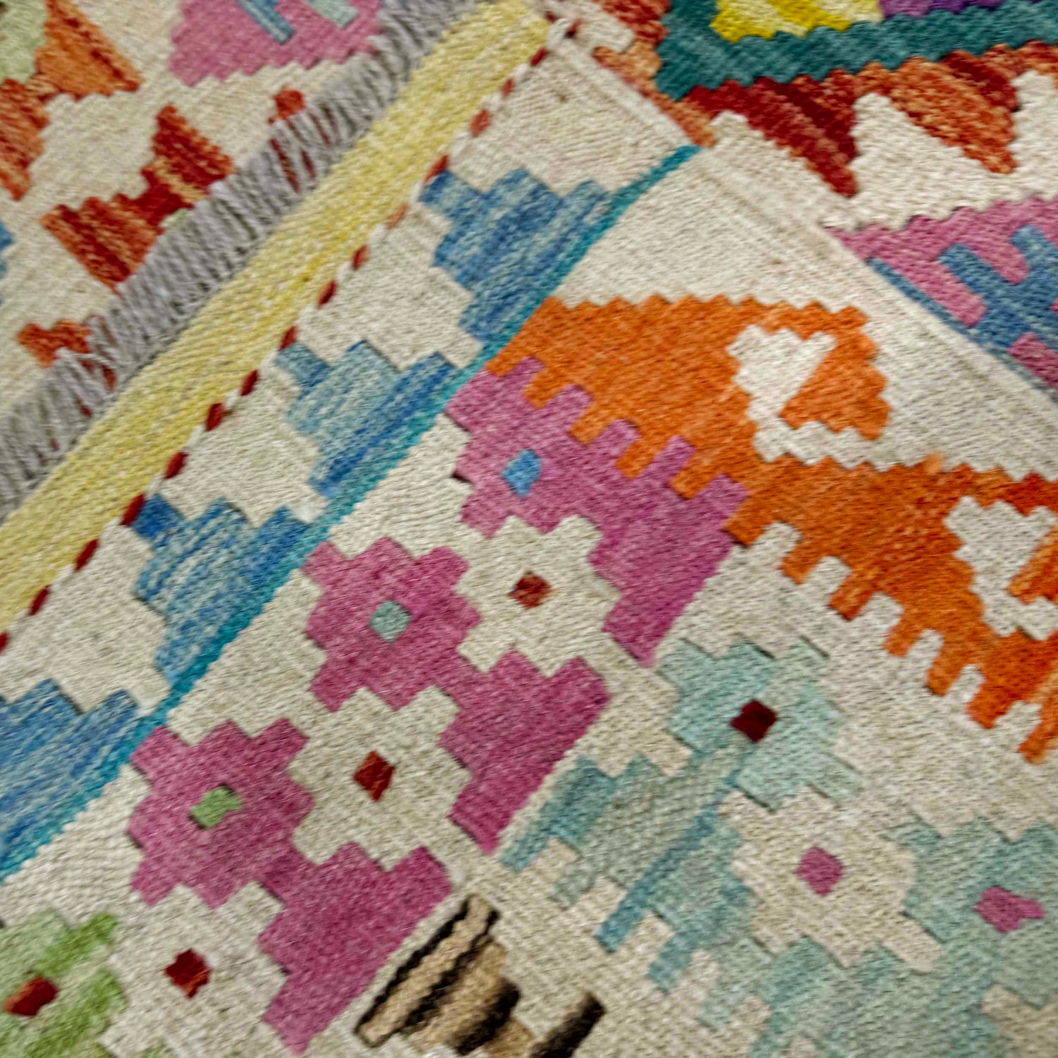 Handmade Vegetable Kelim 5' 10" x 8' 2" (ft) - No. R39658