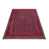 Red Mashwani Qaleen 4' 11" x 5' 9" (ft) - No. R39737