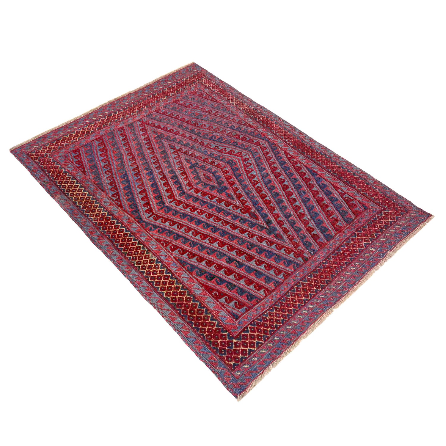 Red Mashwani Qaleen 4' 11" x 5' 9" (ft) - No. R39737