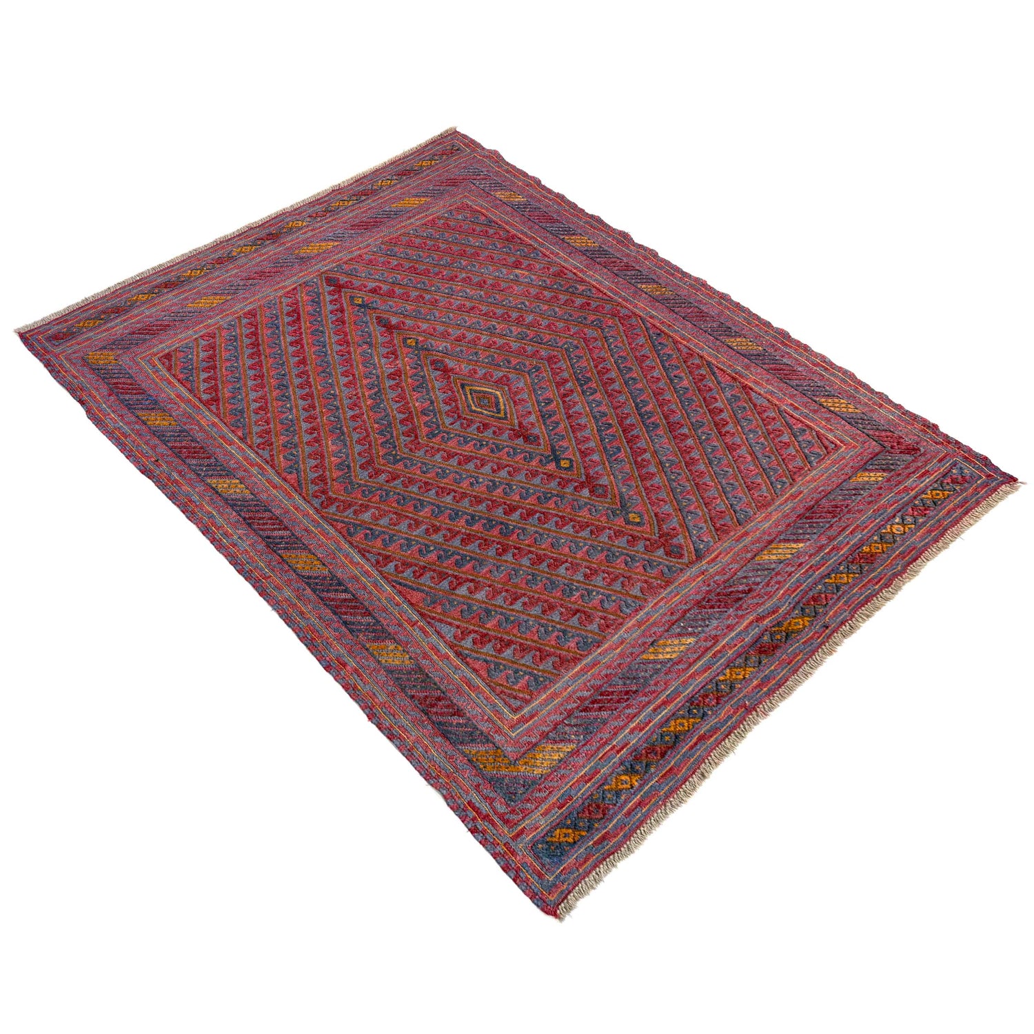 Red Color Mashwani Carpet 4' 10" x 6' 2" (ft) - No. R39740