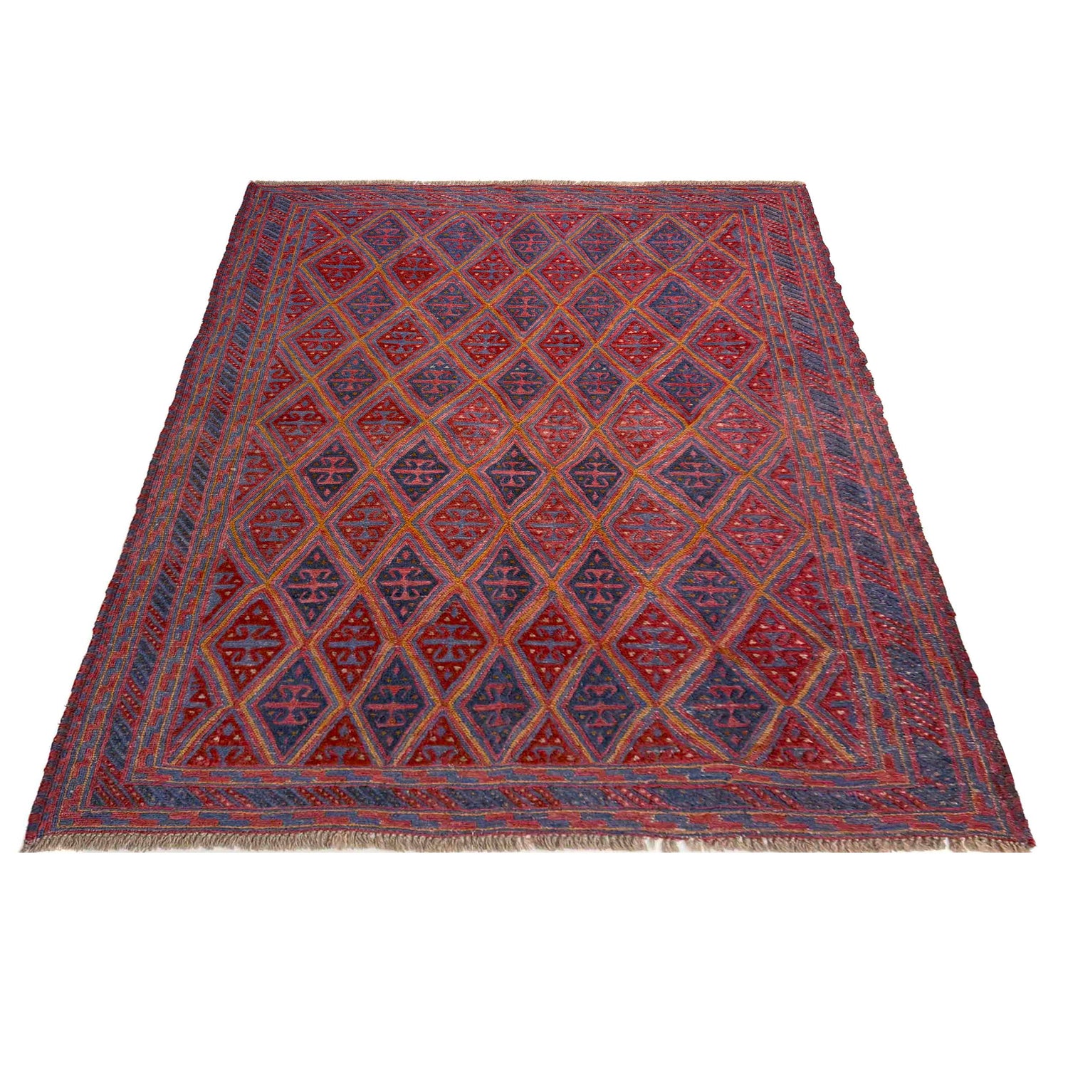 Red Color Mashwani Qaleen 4' 9" x 5' 11" (ft) - No. R39745