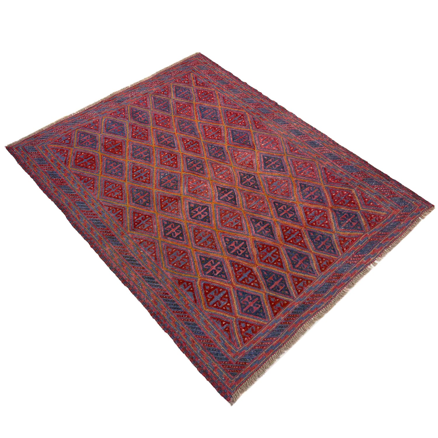 Red Color Mashwani Qaleen 4' 9" x 5' 11" (ft) - No. R39745