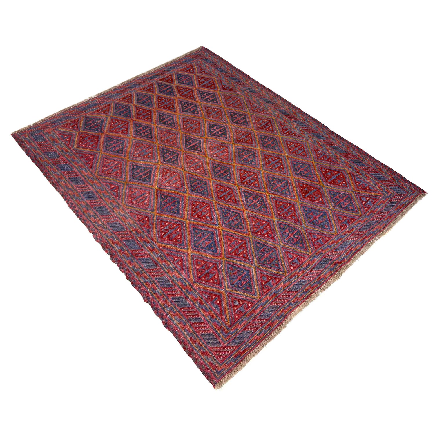 Red Color Mashwani Qaleen 4' 9" x 5' 11" (ft) - No. R39745