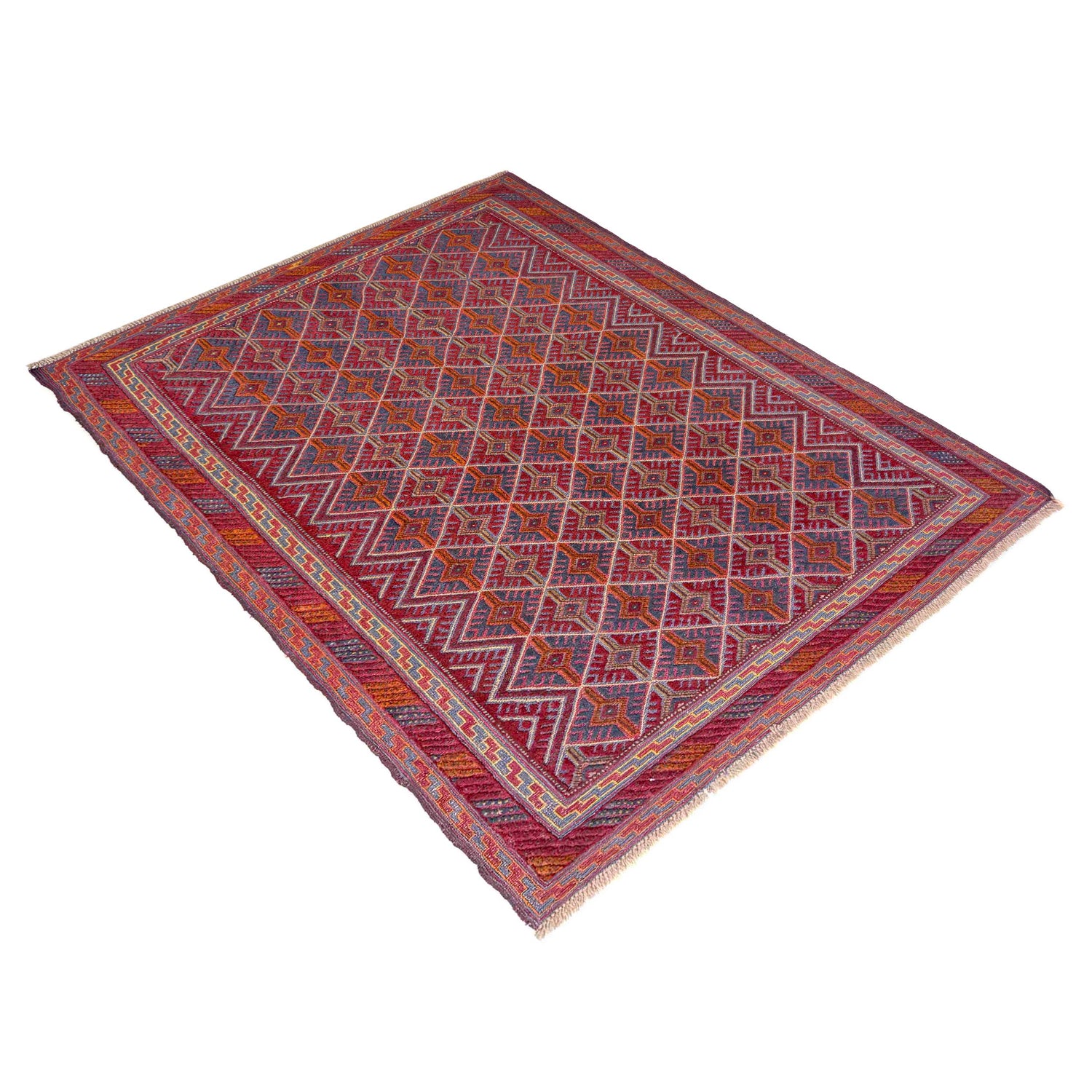 Red Color Mashwani Qaleen 5' 1" x 6' 3" (ft) - No. R39746