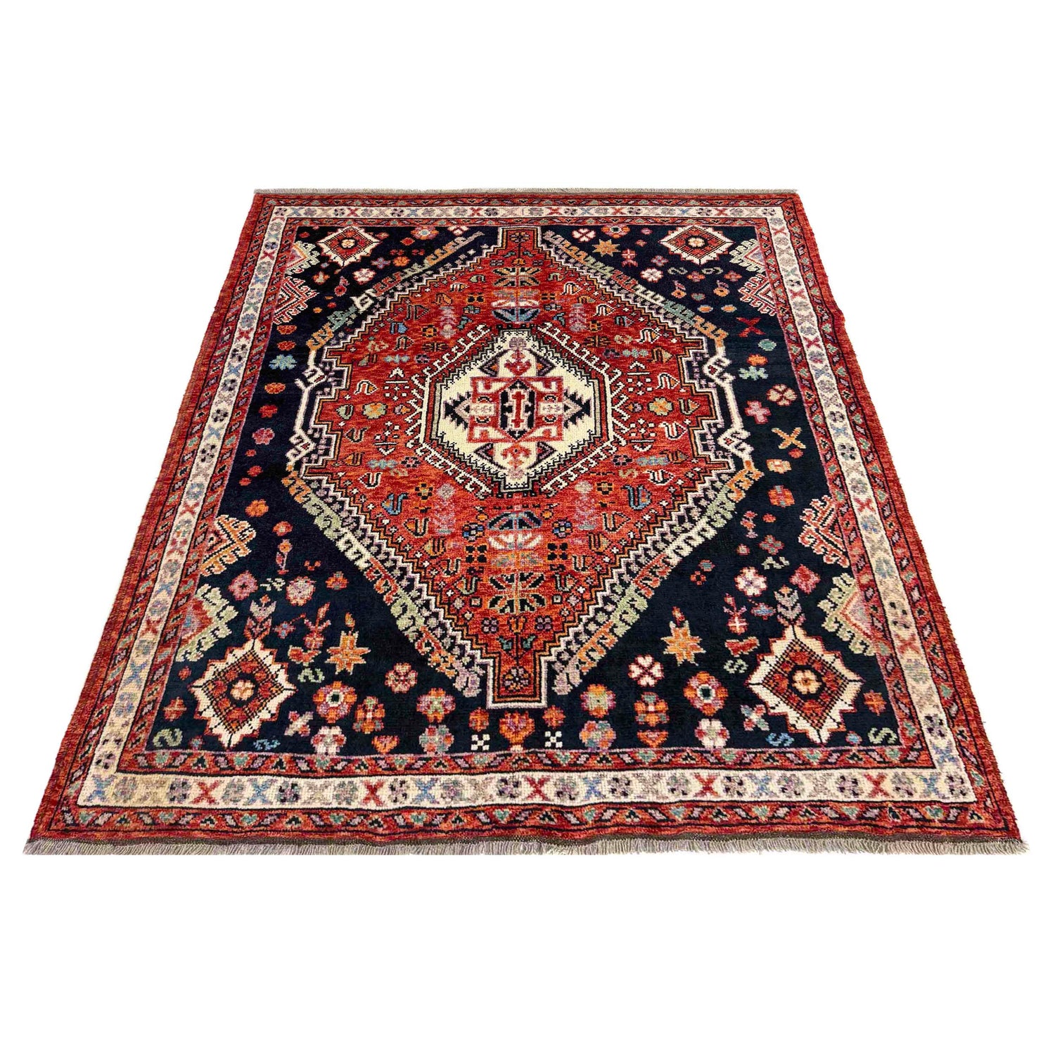 Multi Color Shirazi Carpet 5' 4" x 6' 7" (ft) - No. R39751