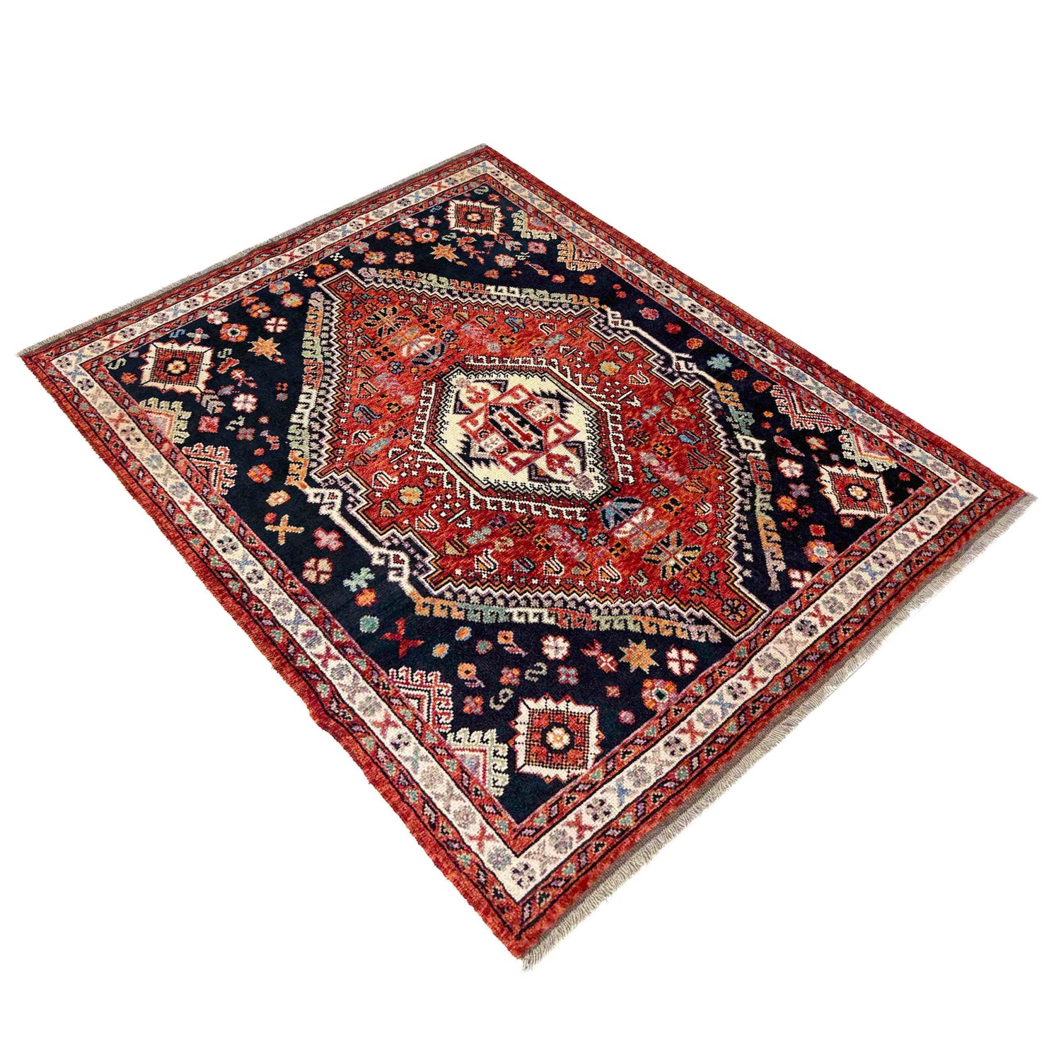 Multi Color Shirazi Carpet 5' 4" x 6' 7" (ft) - No. R39751