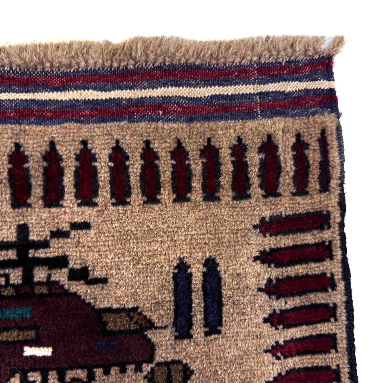 Handmade War Rug 4' 4" x 5' 8" (ft) - No. R39754