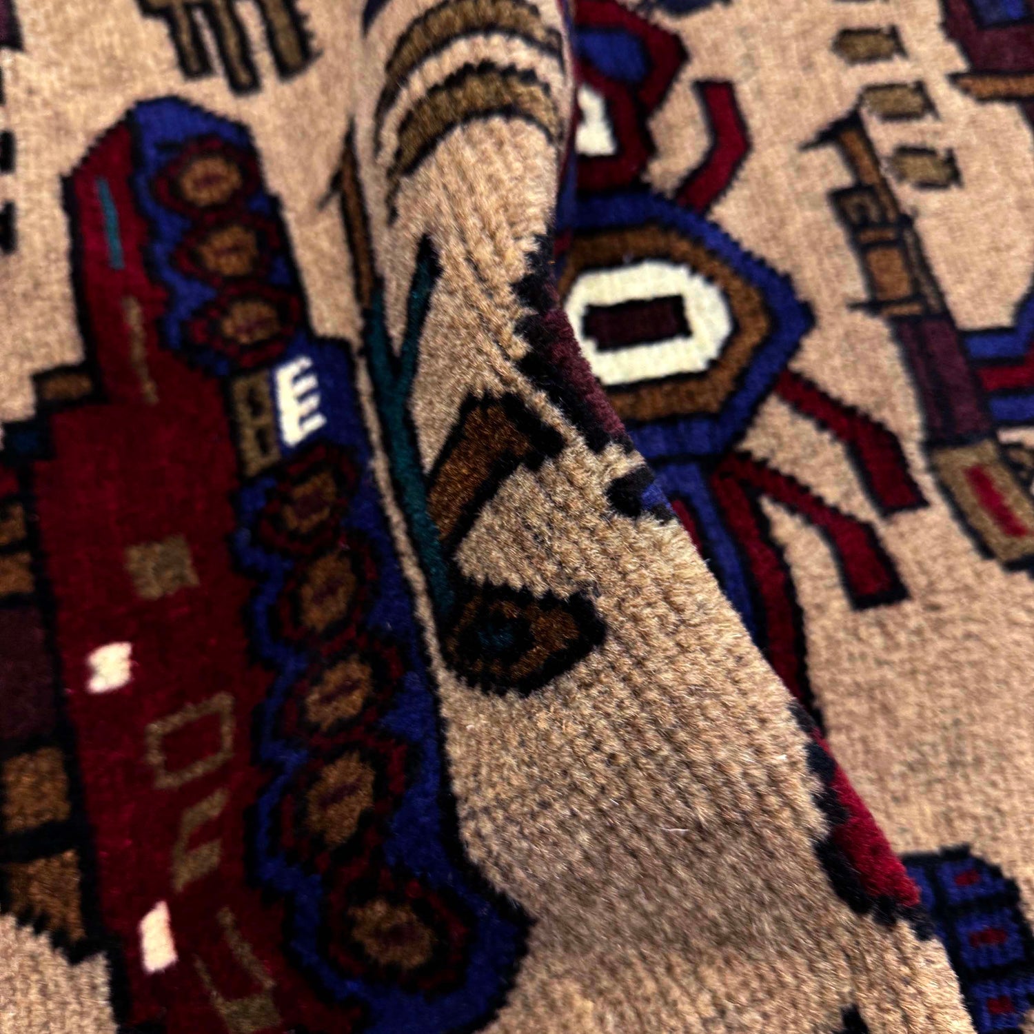 Handmade War Rug 4' 4" x 5' 8" (ft) - No. R39754
