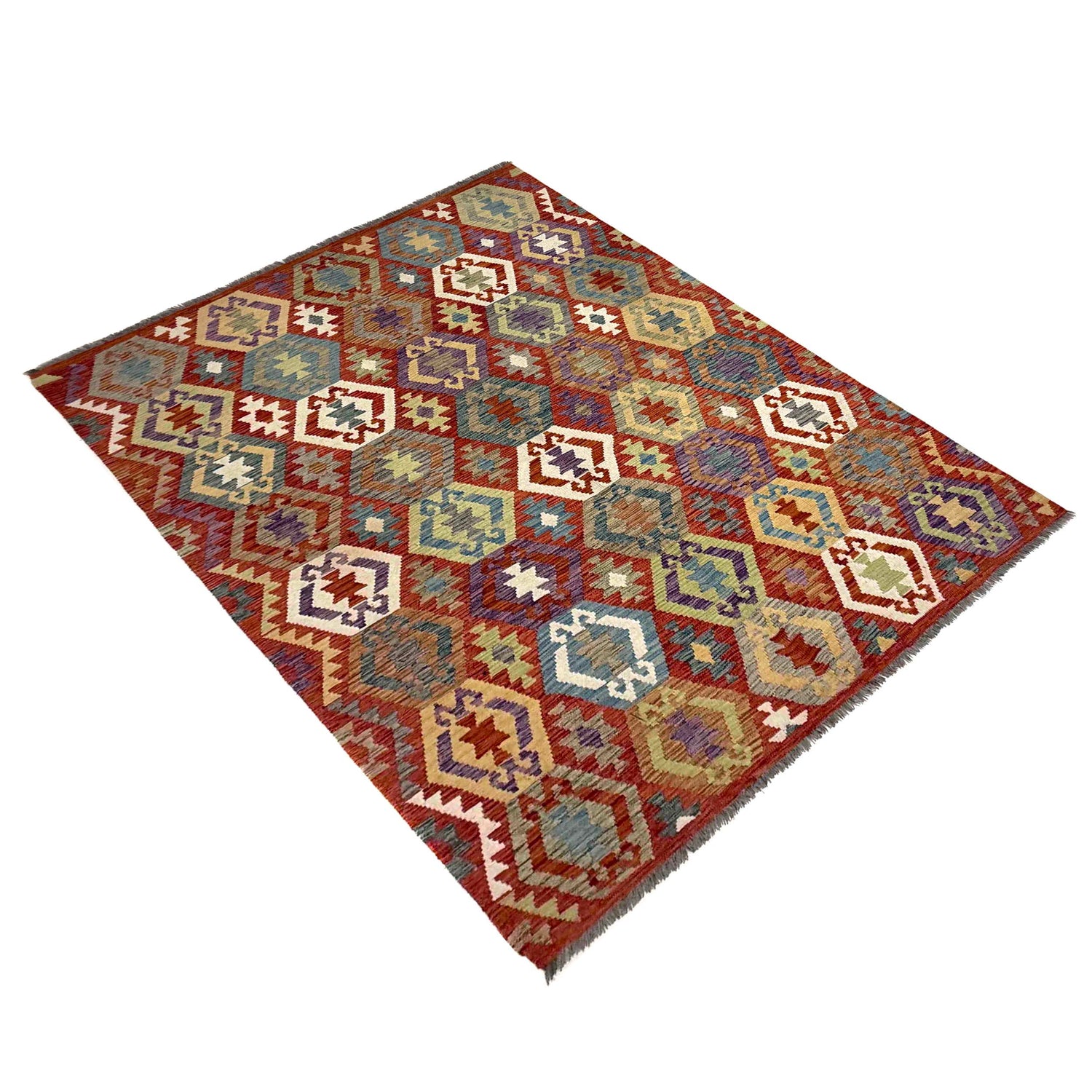 Handmade Vegetable Kelim 6' 0" x 8' 0" (ft) - No. R39757