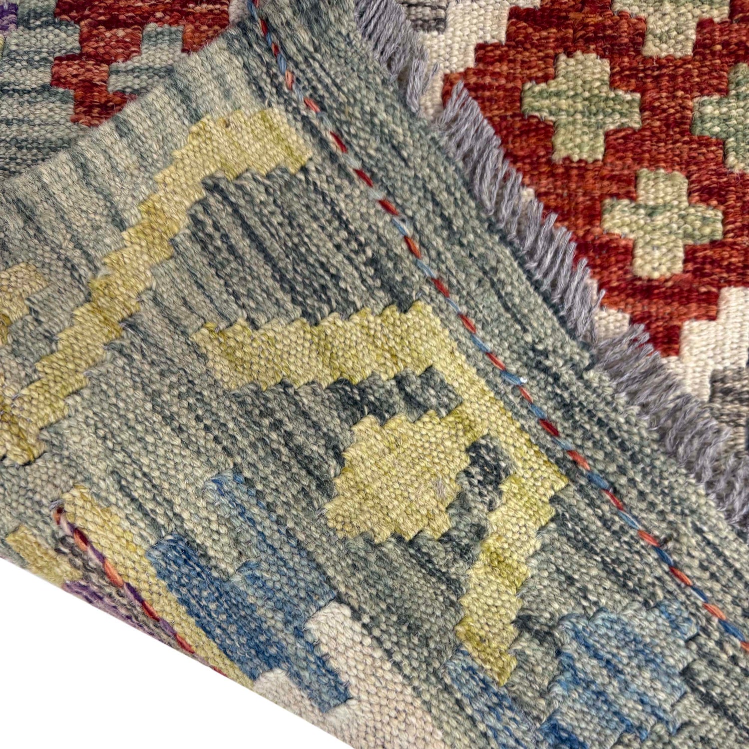 Handmade Vegetable Kelim 7' 1" x 9' 8" (ft) - No. R39760