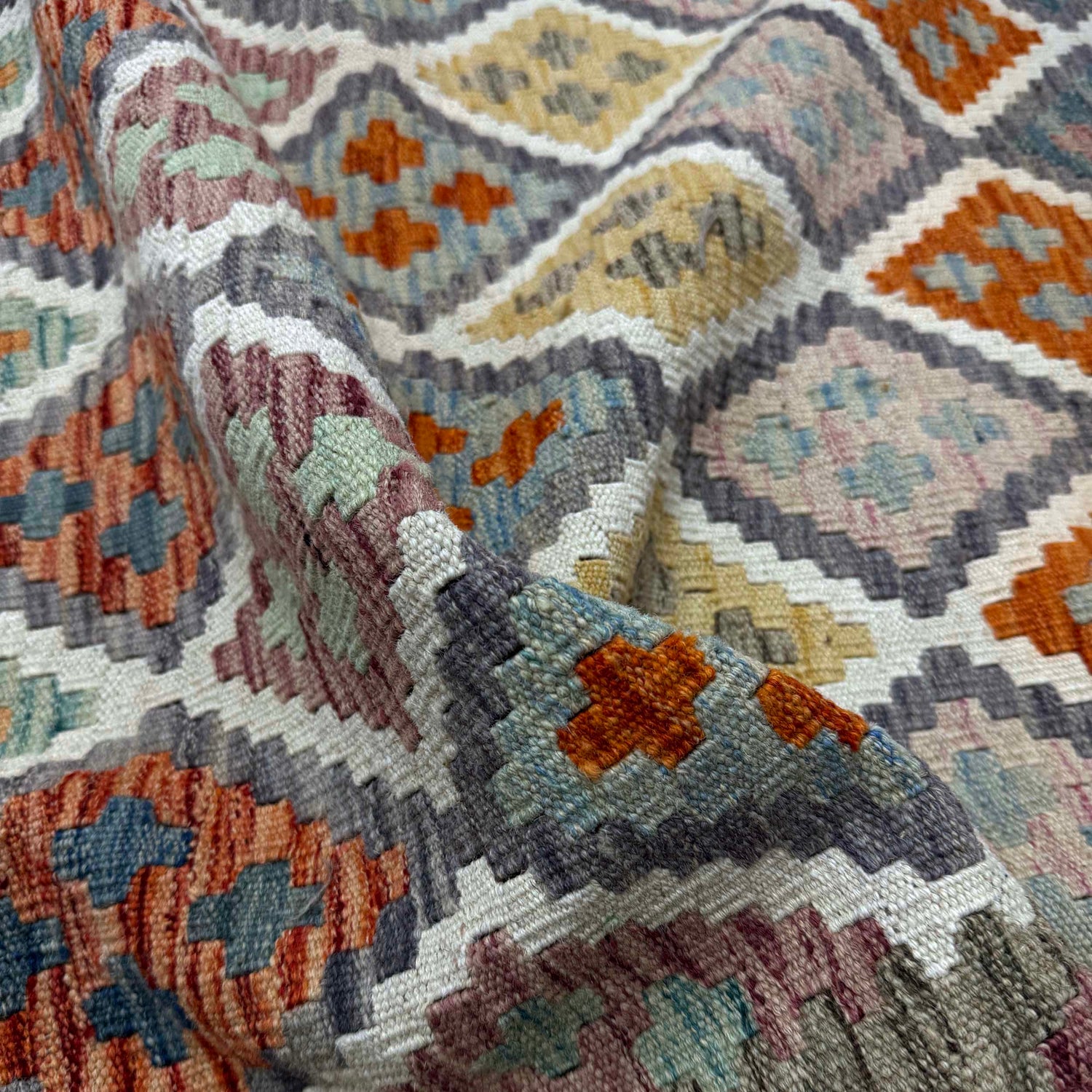 Handmade Vegetable Kilim 6' 10" x 9' 8" (ft) - No. R39761