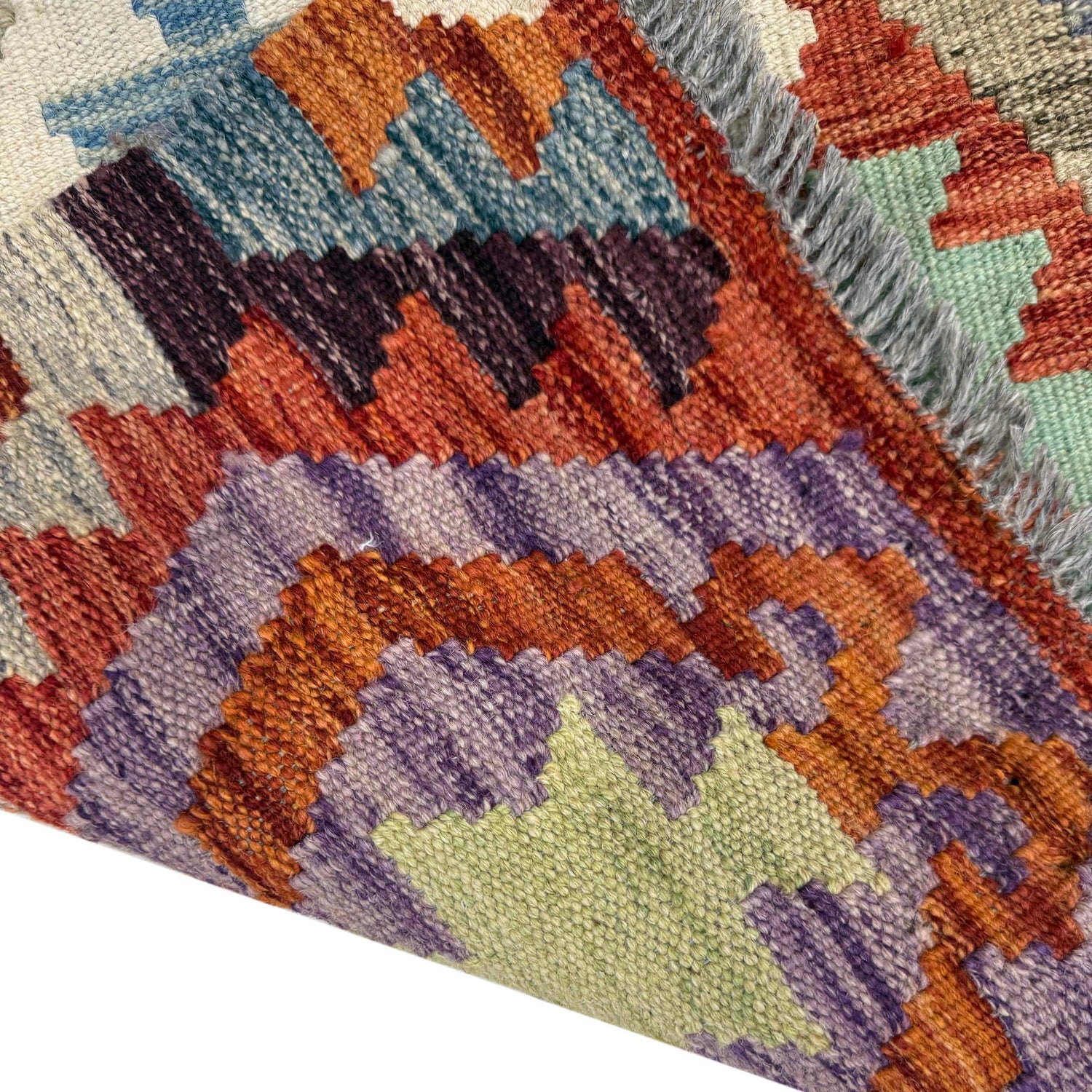 Handmade Vegetable Kilim 6' 11" x 9' 8" (ft) - No. R39762