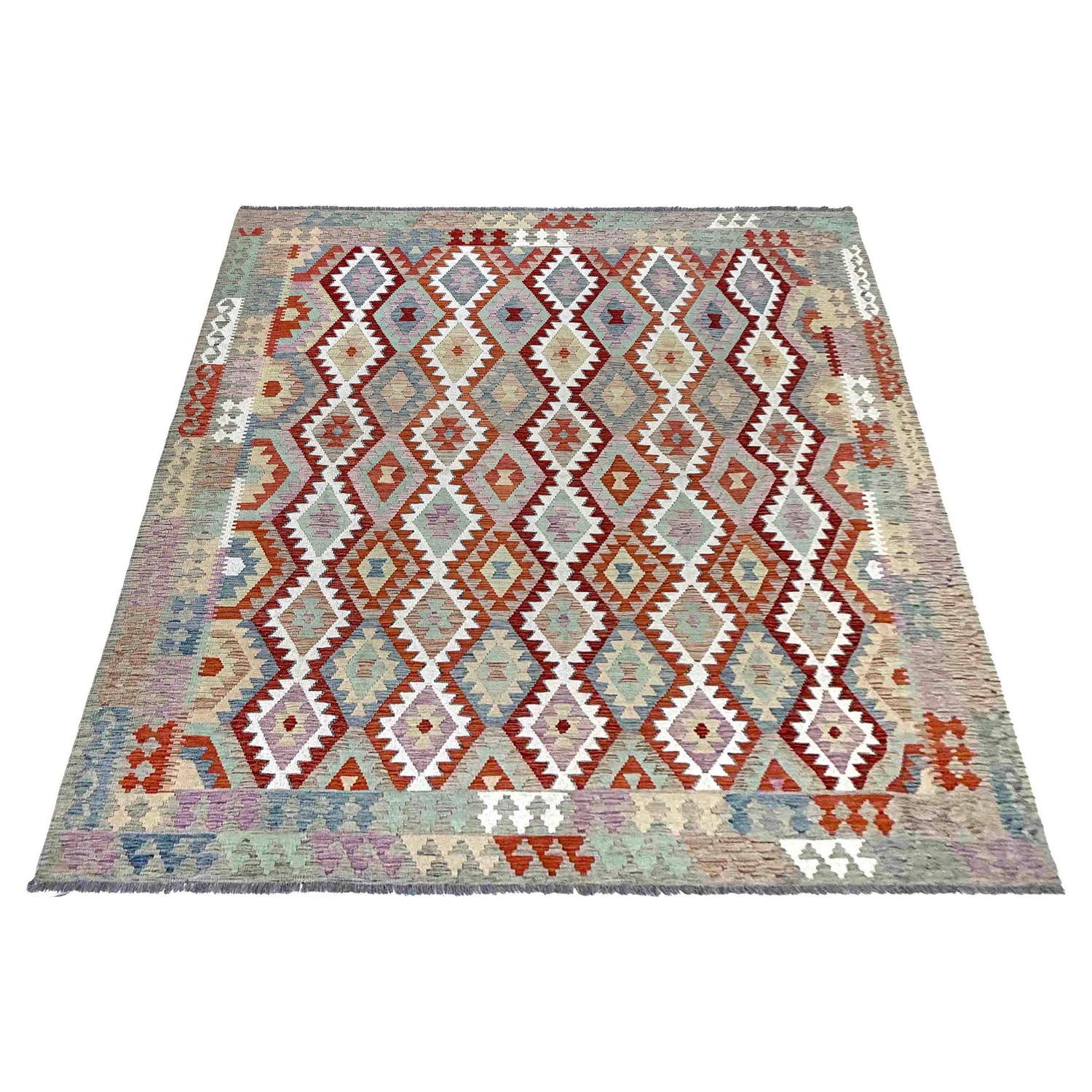 Handmade Vegetable Kelim 8' 4" x 9' 9" (ft) - No. R39765