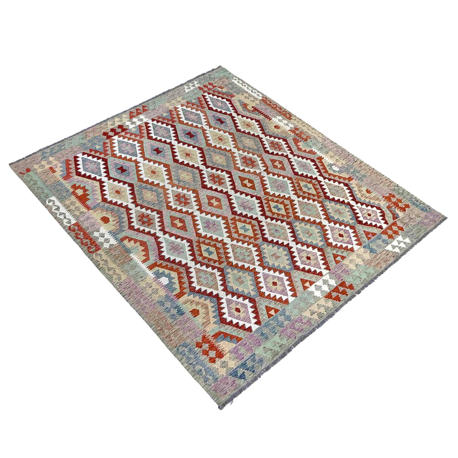 Handmade Vegetable Kelim 8' 4" x 9' 9" (ft) - No. R39765