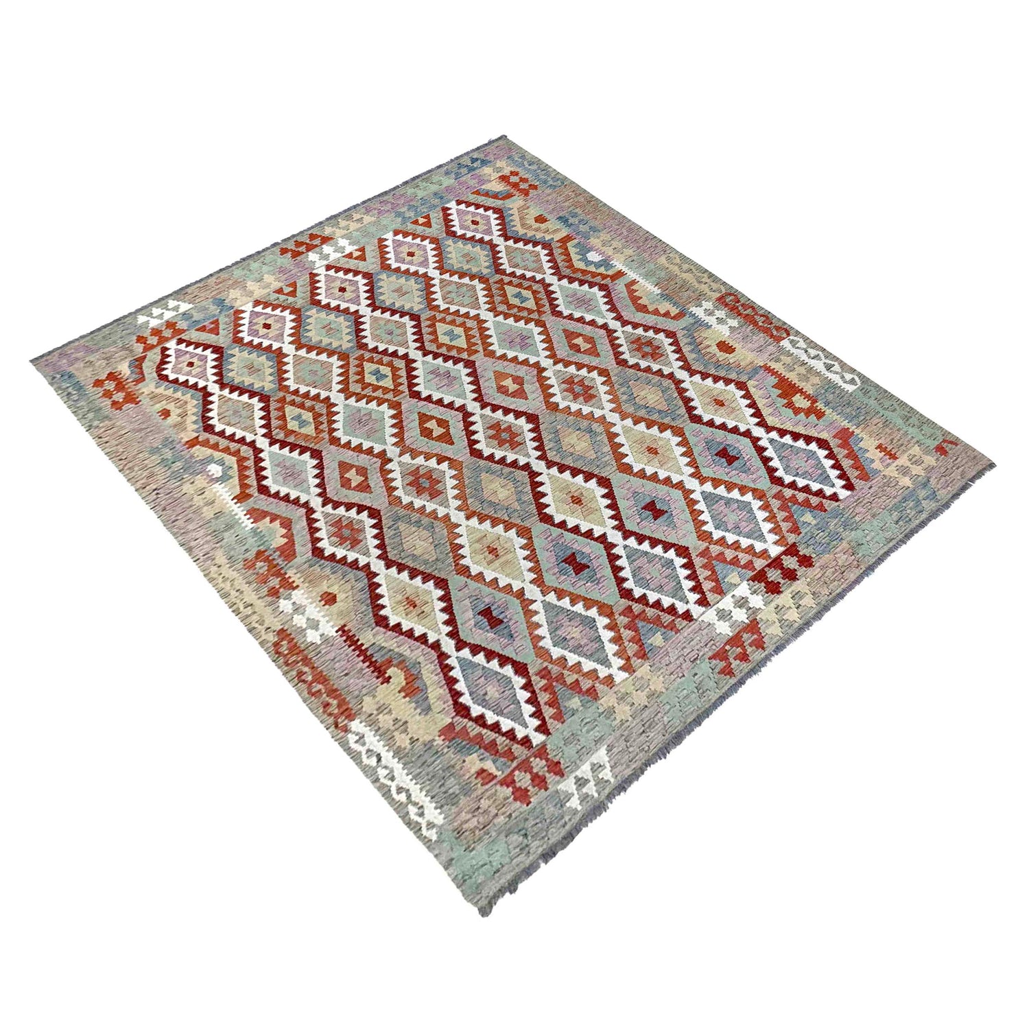 Handmade Vegetable Kelim 8' 4" x 9' 9" (ft) - No. R39765