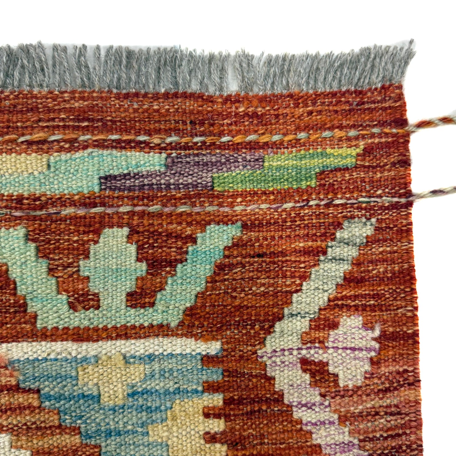 Handmade Vegetable Kilim 6' 9" x 9' 10" (ft) - No. R39768
