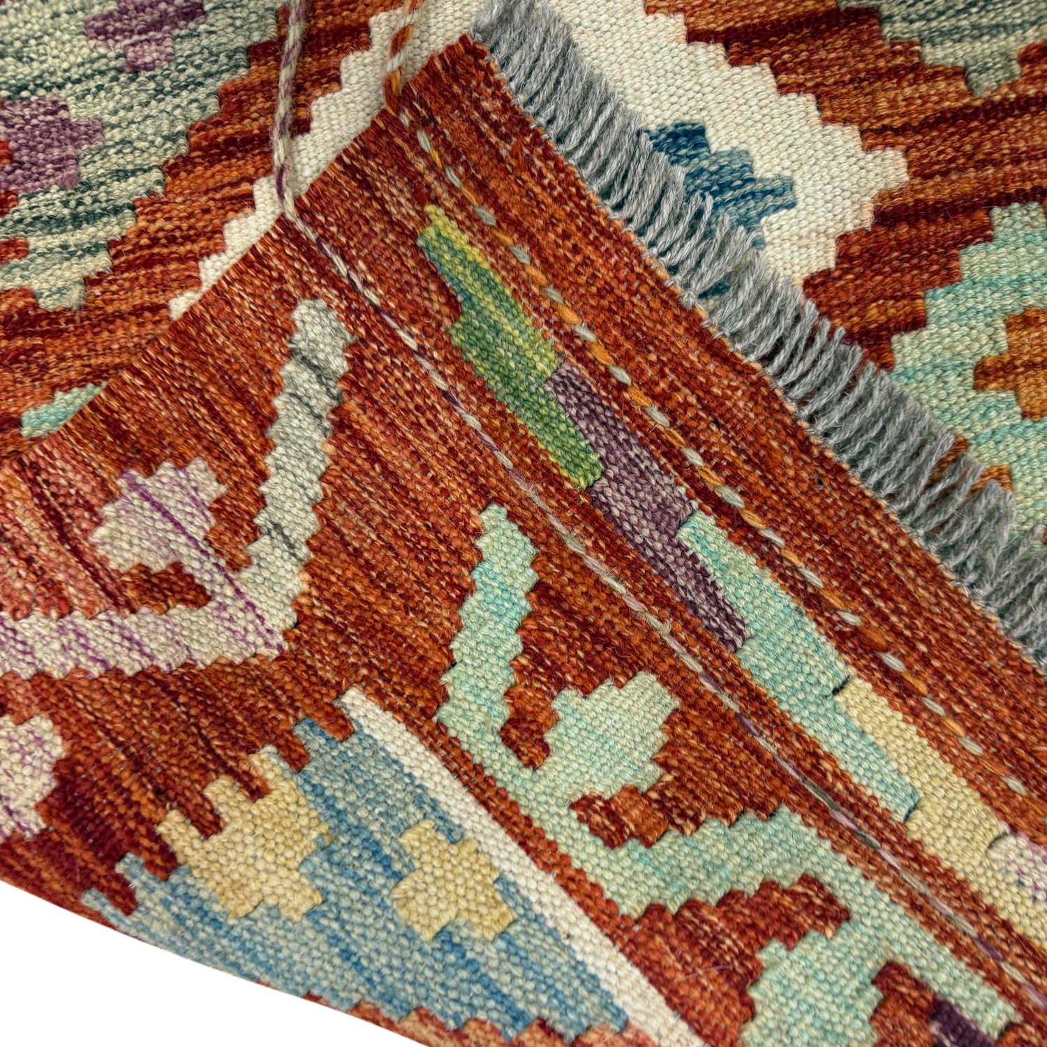 Handmade Vegetable Kilim 6' 9" x 9' 10" (ft) - No. R39768