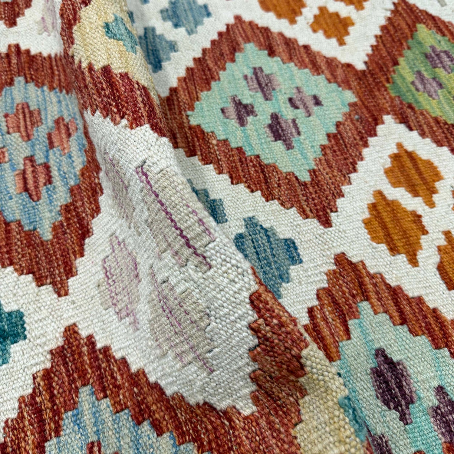Handmade Vegetable Kilim 6' 9" x 9' 10" (ft) - No. R39768
