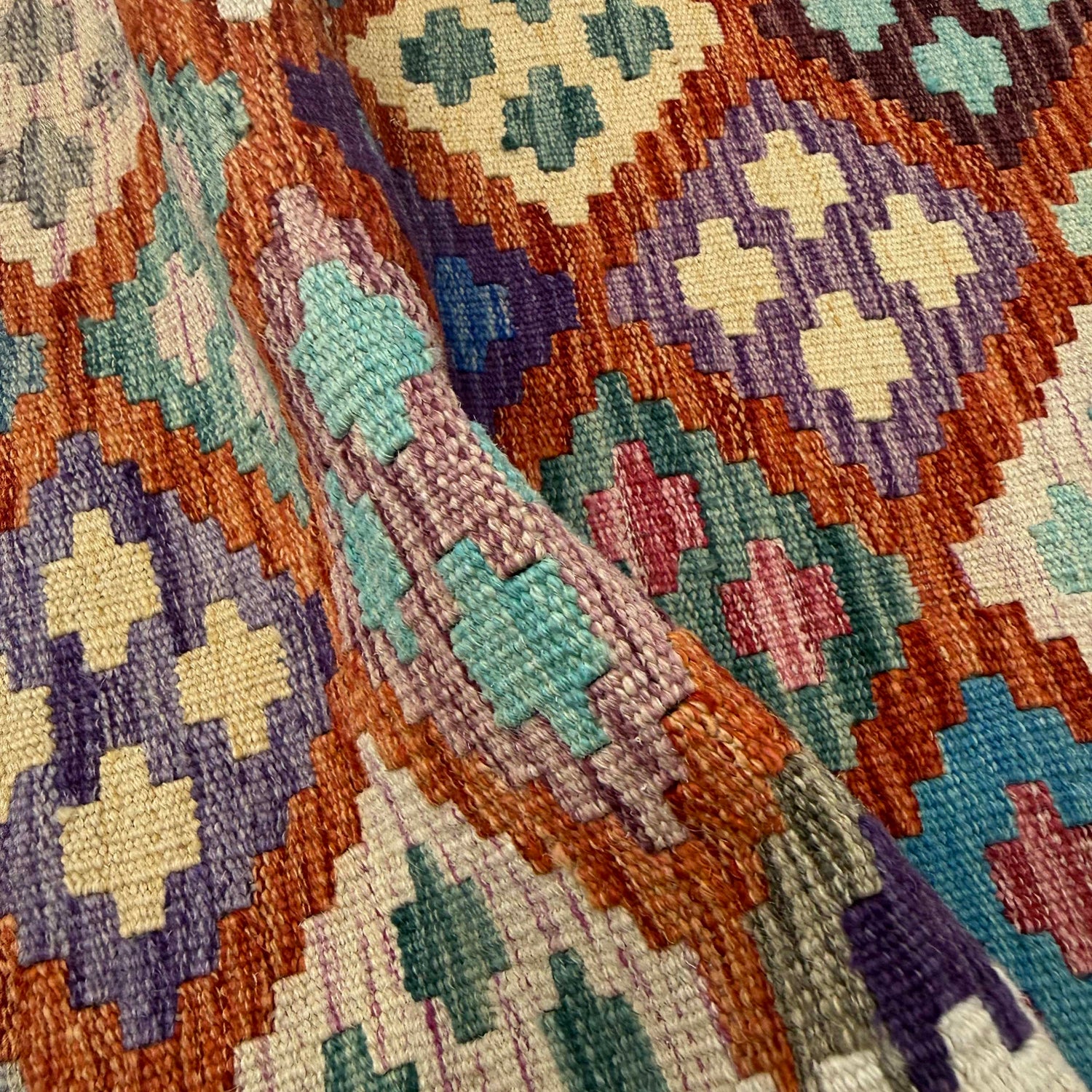 Handmade Vegetable Kilim 6' 7" x 9' 7" (ft) - No. R39769