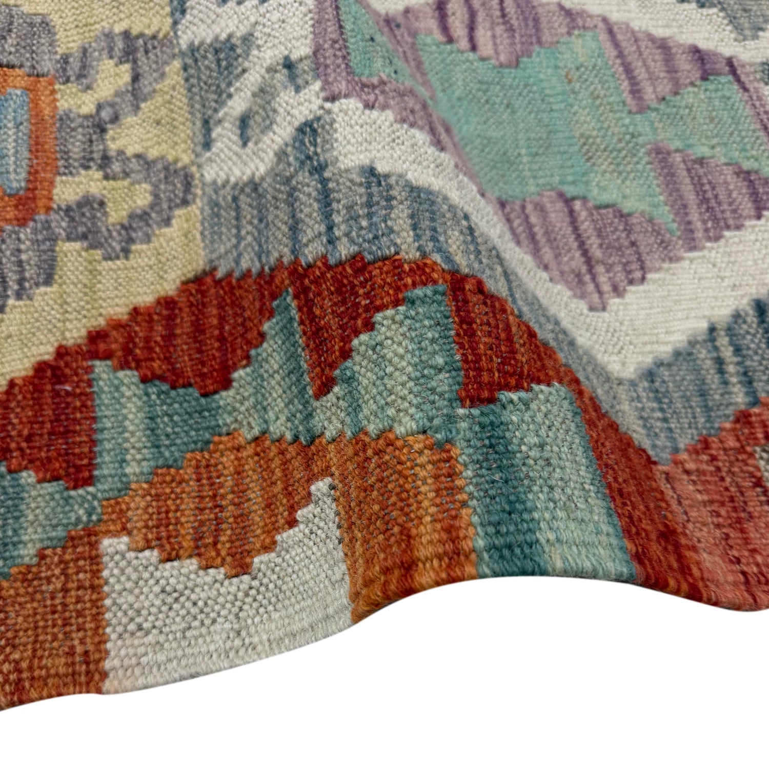 Handmade Vegetable Kelim 6' 8" x 9' 6" (ft) - No. R39772