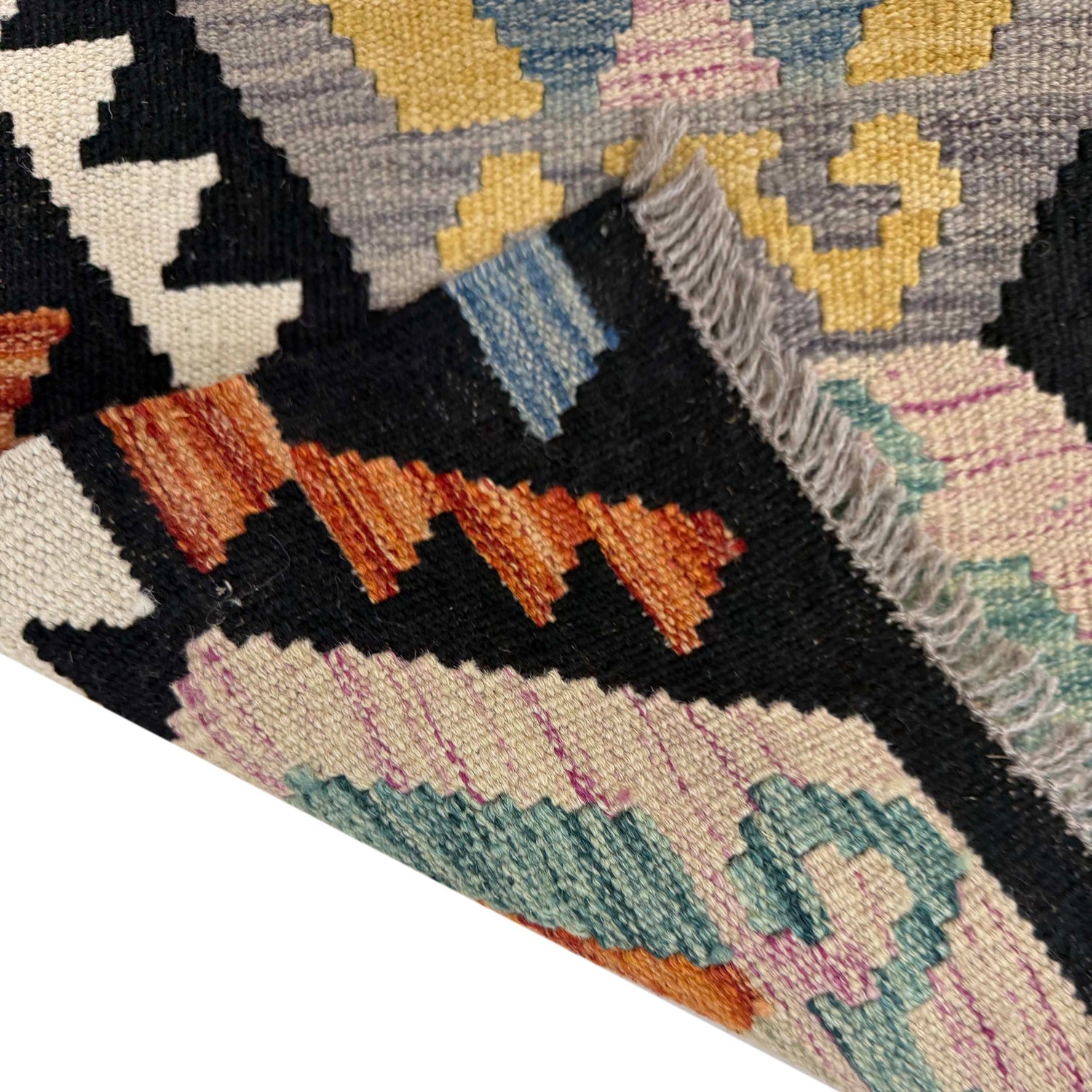 Handmade Vegetable Kilim 6' 8" x 9' 9" (ft) - No. R39773