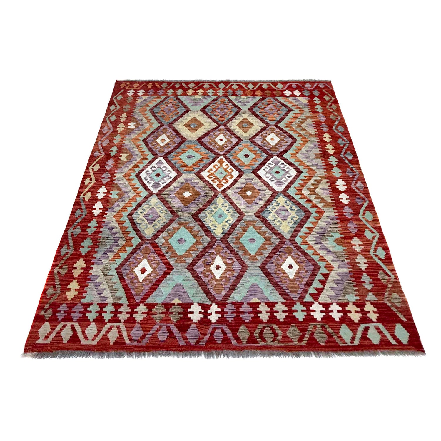 Handmade Vegetable Kilim 6' 0" x 8' 3" (ft) - No. R39775