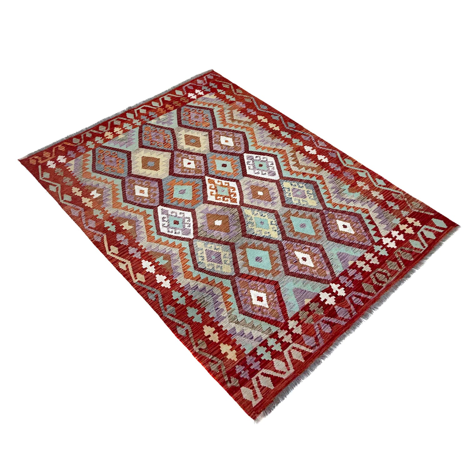 Handmade Vegetable Kilim 6' 0" x 8' 3" (ft) - No. R39775