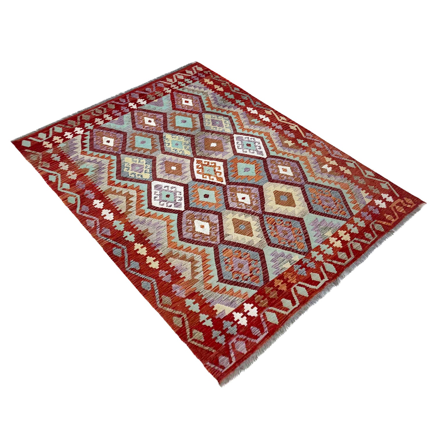 Handmade Vegetable Kilim 6' 0" x 8' 3" (ft) - No. R39775