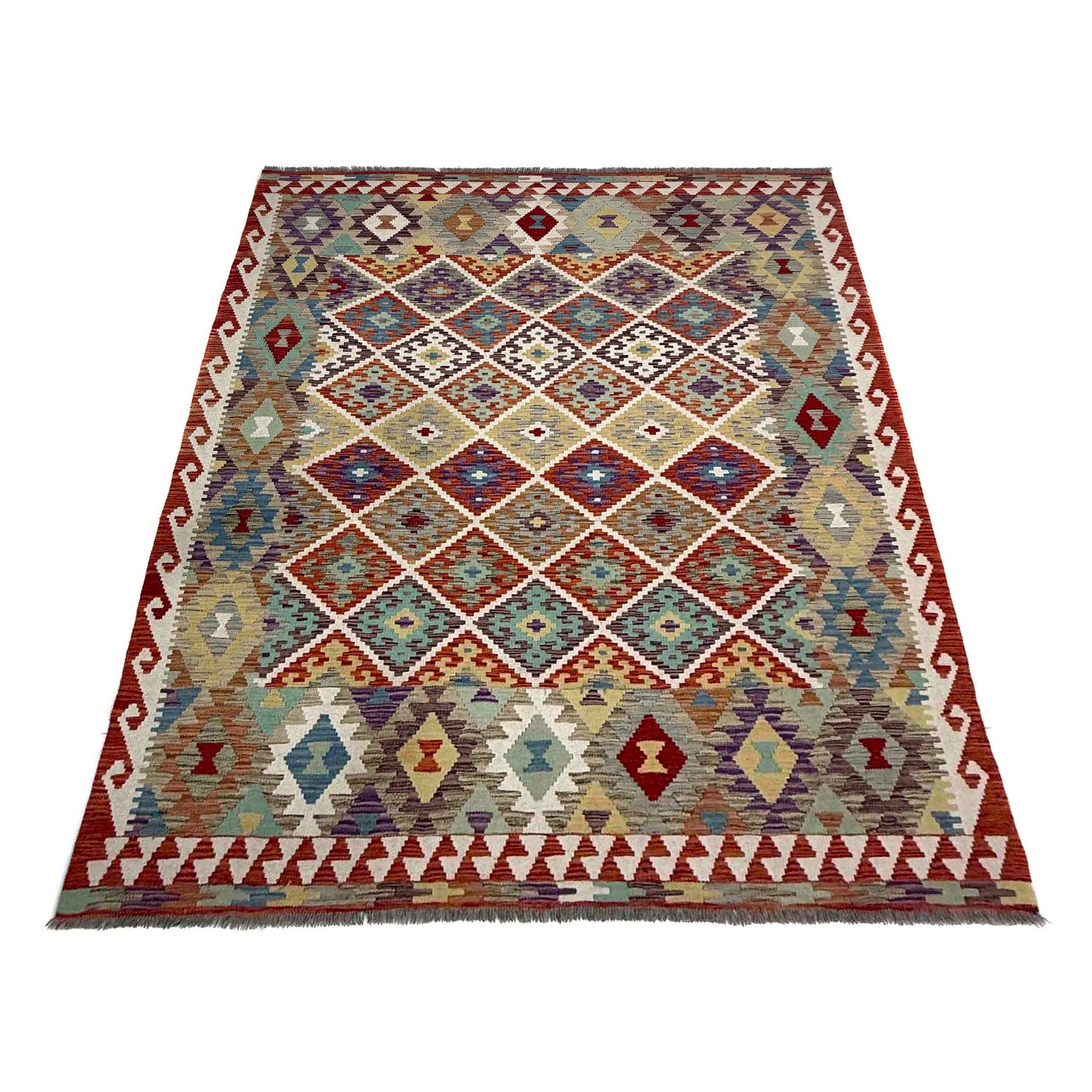 Handmade Vegetable Kelim 5' 9" x 8' 0" (ft) - No. R39777