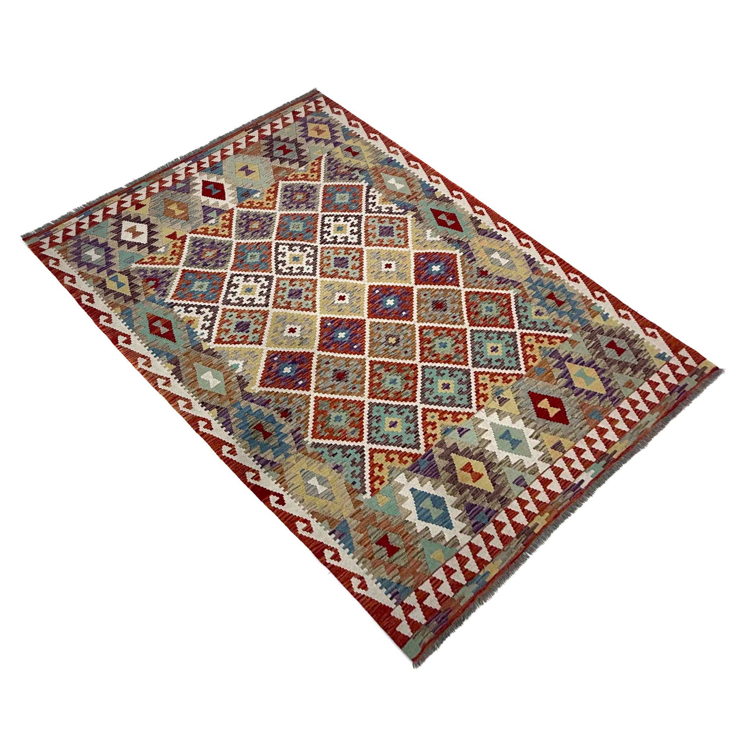 Handmade Vegetable Kelim 5' 9" x 8' 0" (ft) - No. R39777
