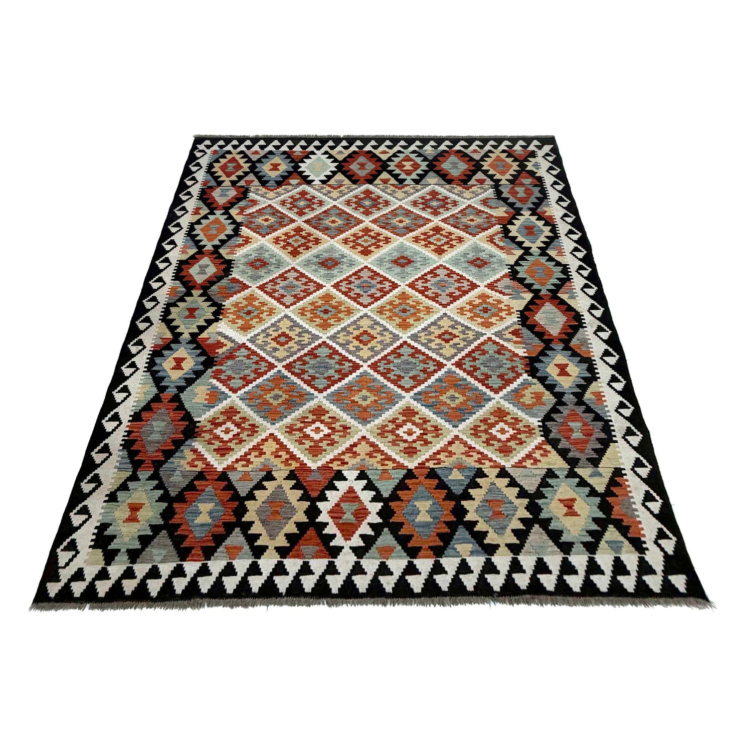 Handmade Vegetable Kilim 5' 11" x 7' 10" (ft) - No. R39779